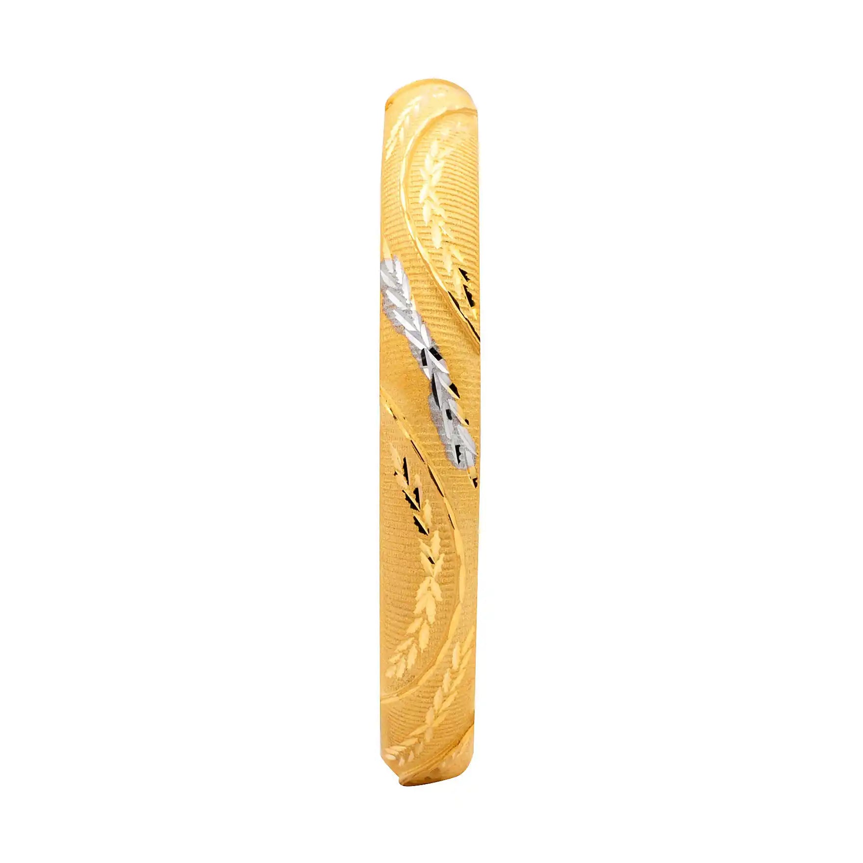 24ct Heavy Gold Layered Rhodium Bangle PRGB31-032