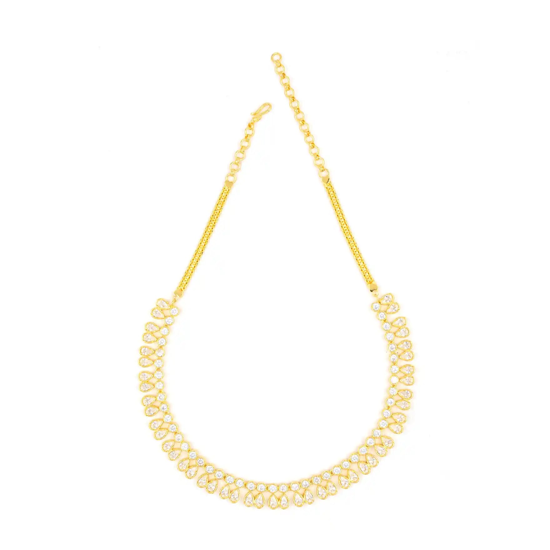STONE NECKLACE LONG WITH GOLDEN STUD PSNS95W-036, PSHST121W-061