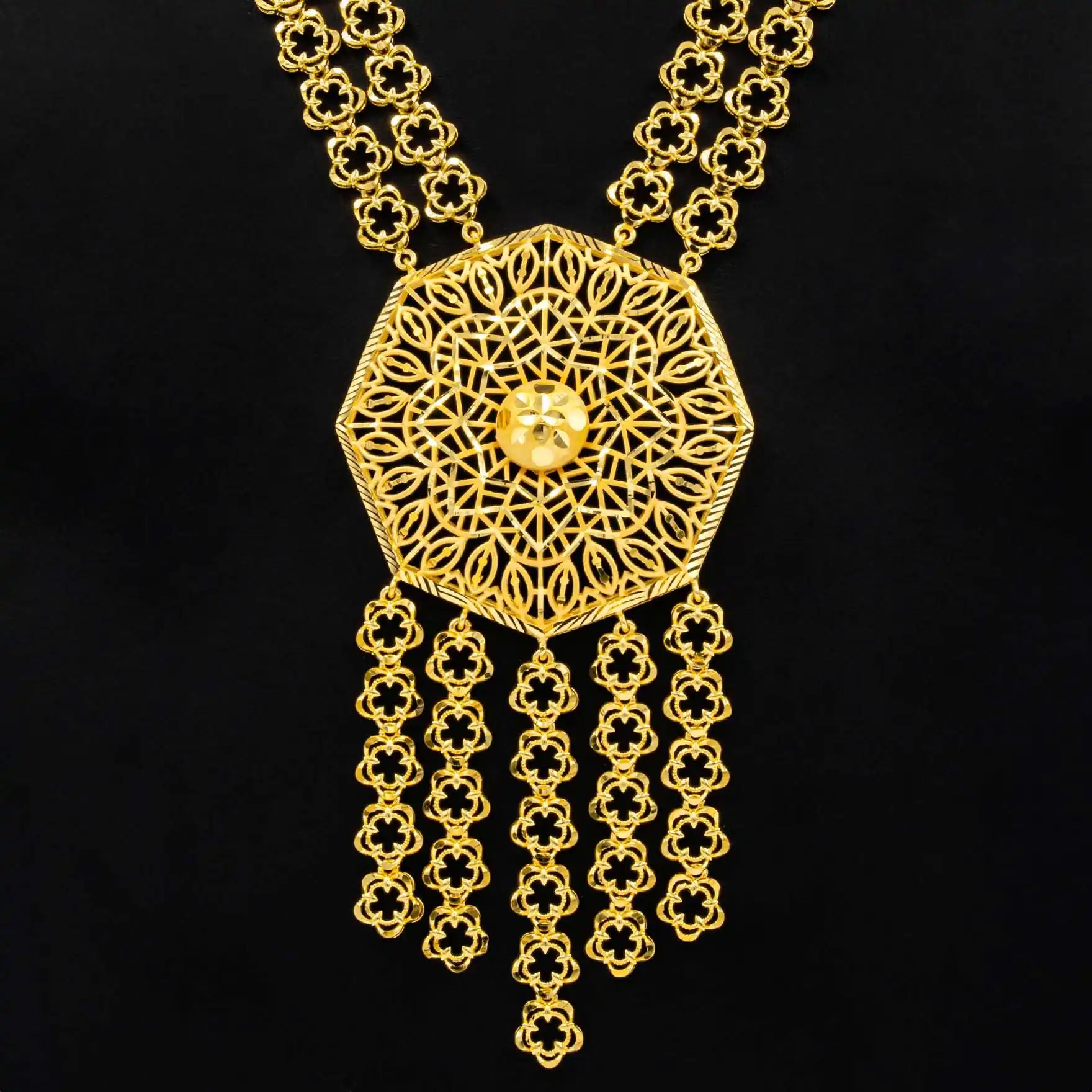 Golden Necklace with stud PGNL36-0621,PGHST19-002