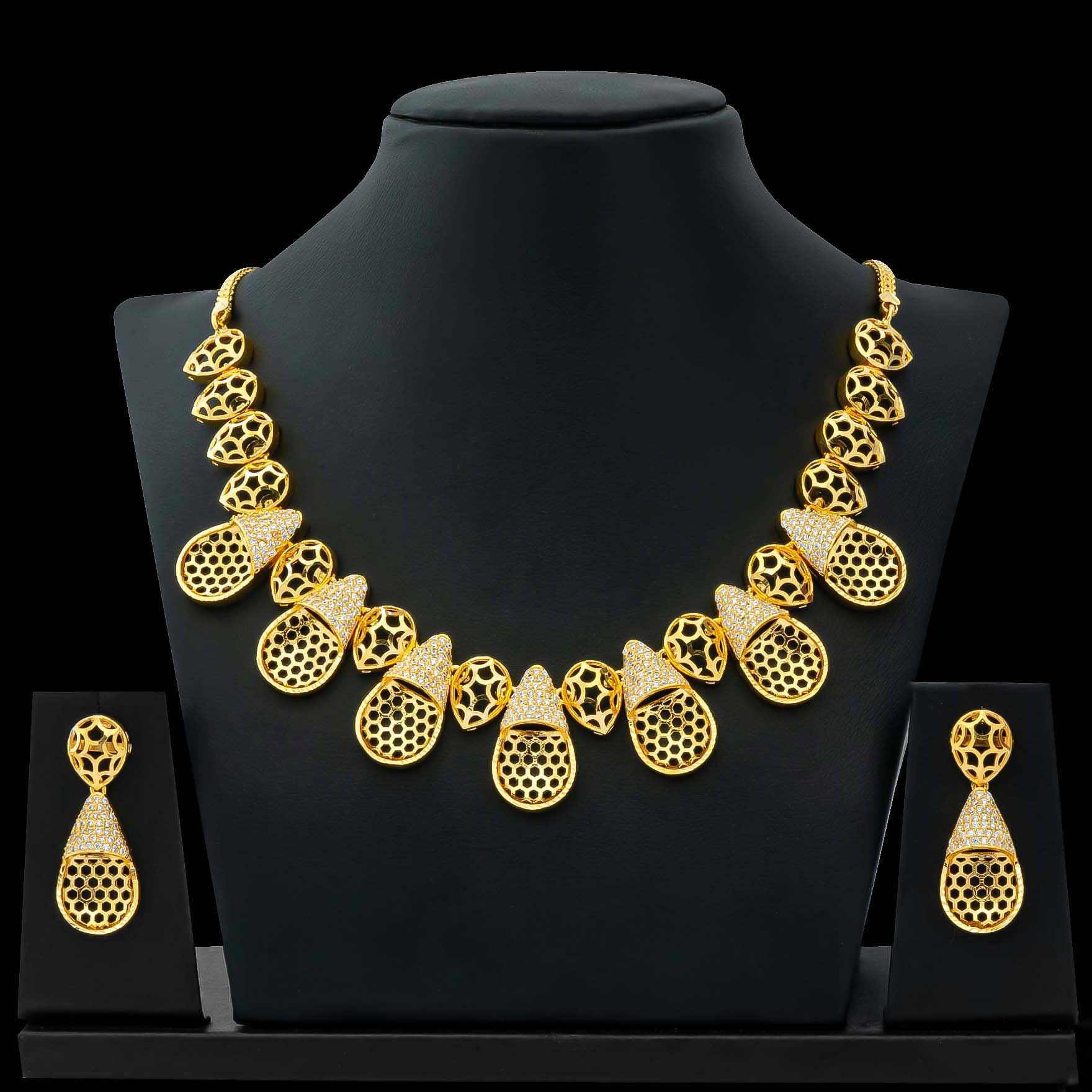 STONE NECKLACE WITH STUD PSNS108W-036,PSHSTt136W-061