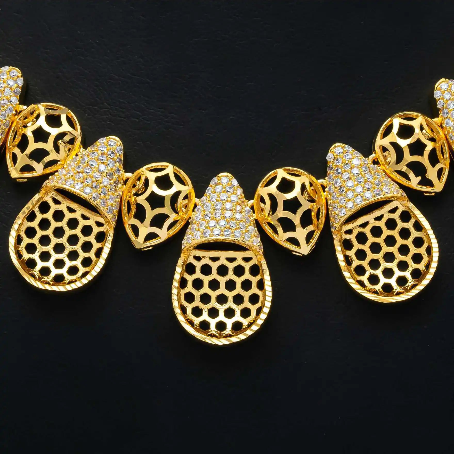 STONE NECKLACE WITH STUD PSNS108W-036,PSHST136W-061