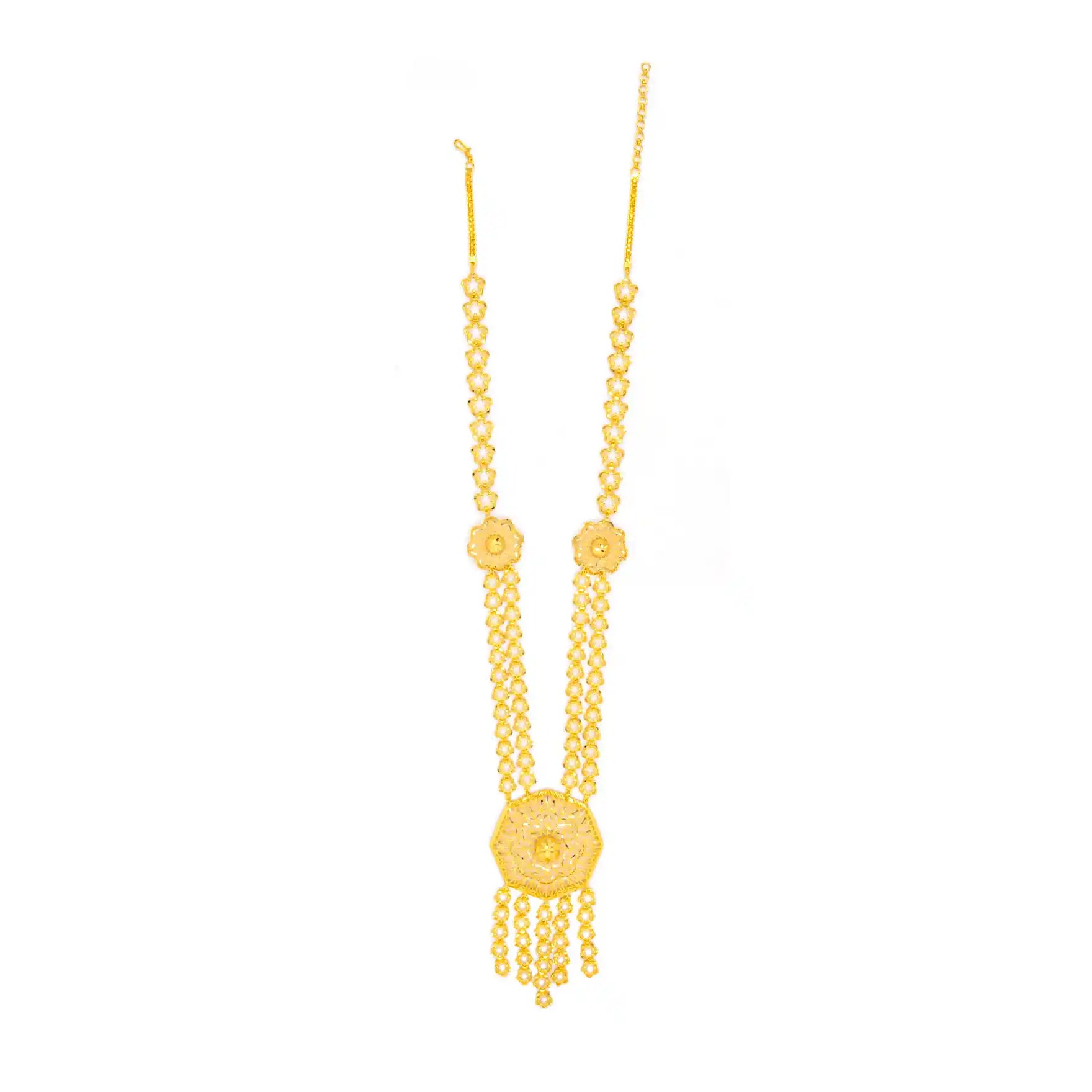 Golden Necklace with stud PGNL36-0621,PGHST19-002