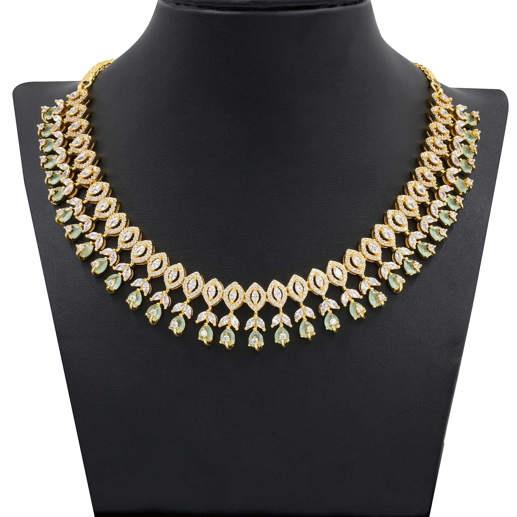 PREMIUM STONE NECKLACE SHORT WITH STUD PMSNS5WN-0021, PMSHST15WN-052