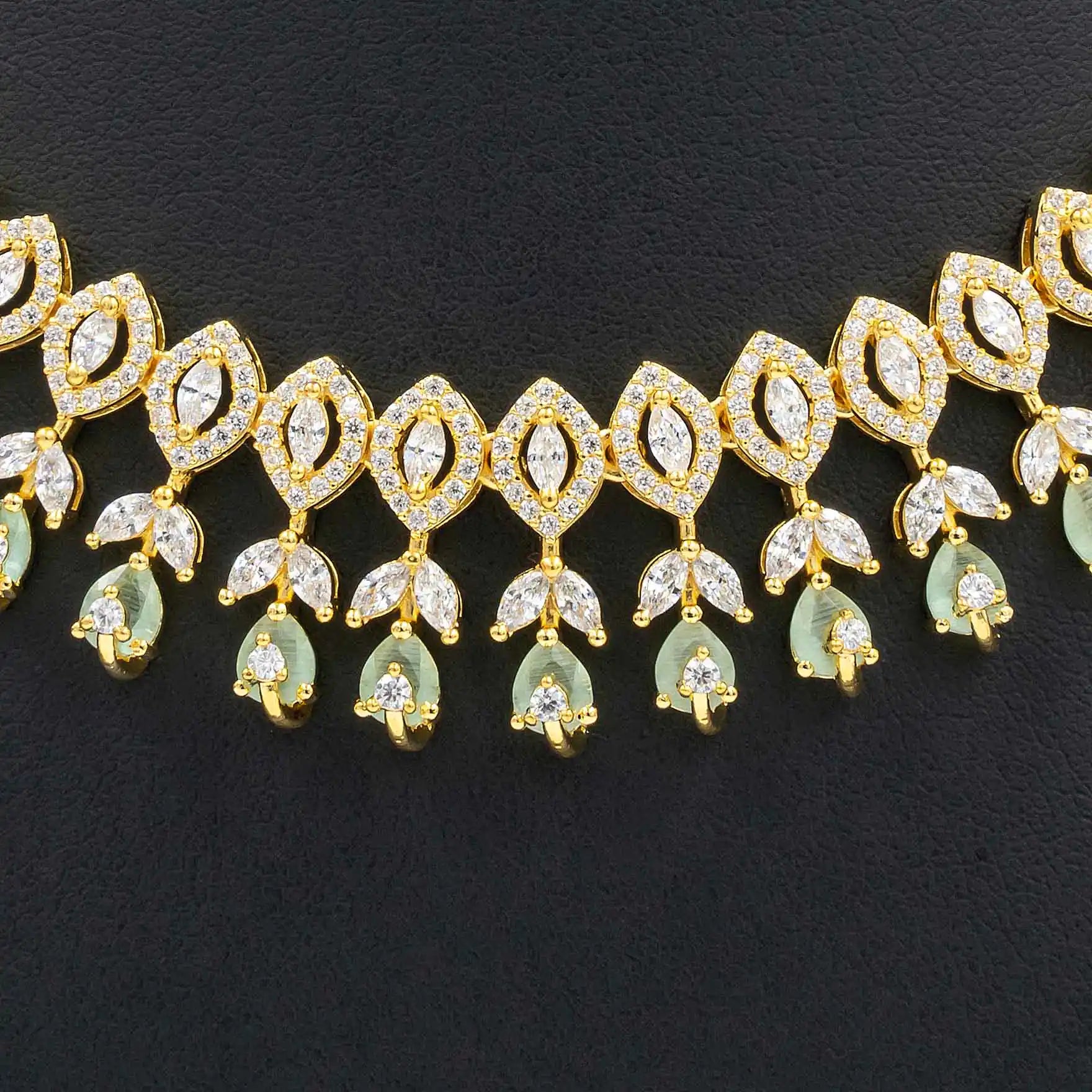 PREMIUM STONE NECKLACE SHORT WITH STUD PMSNS5WN-0021, PMSHST15WN-052