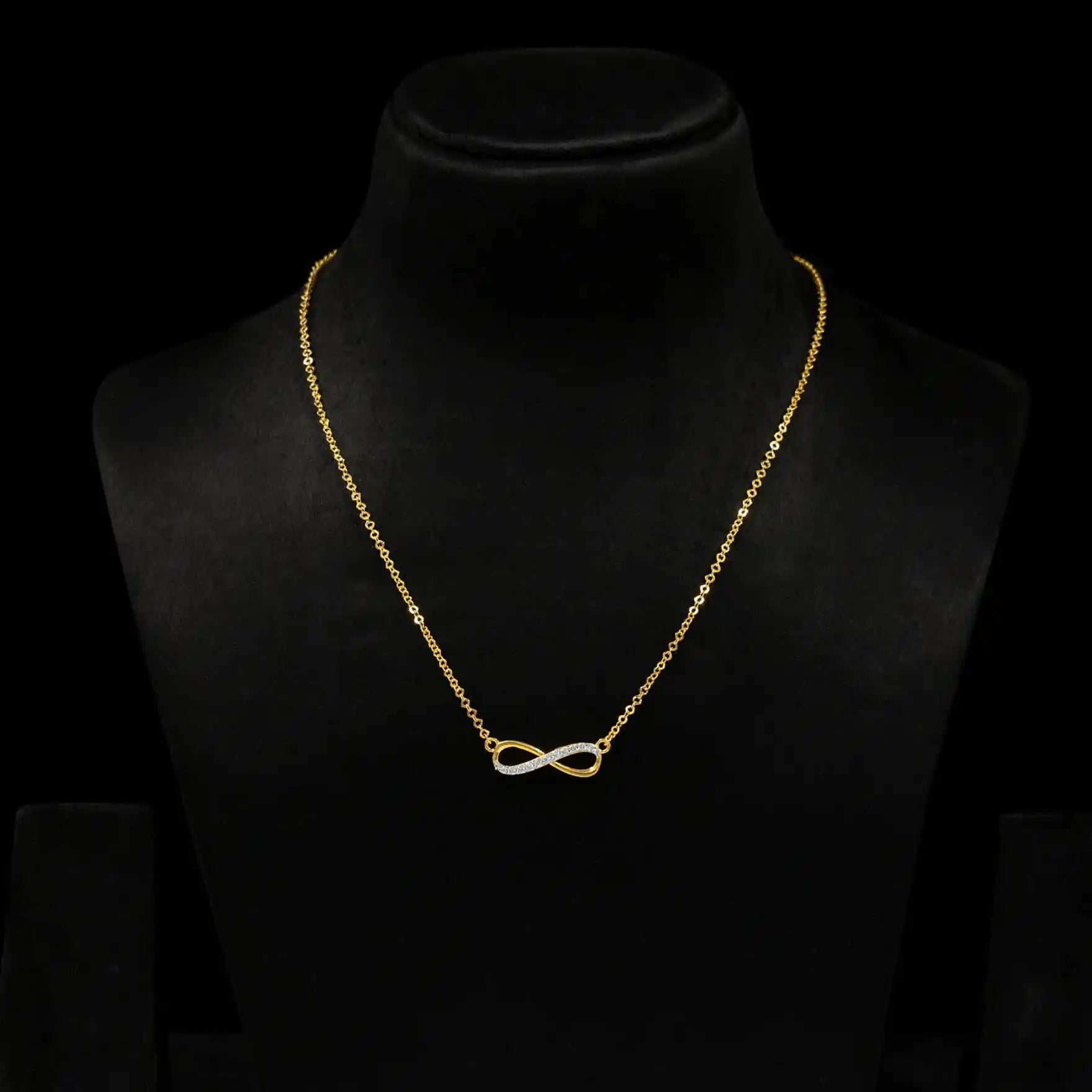 Rhodium Infinity pendant necklace PRSNS31W-033