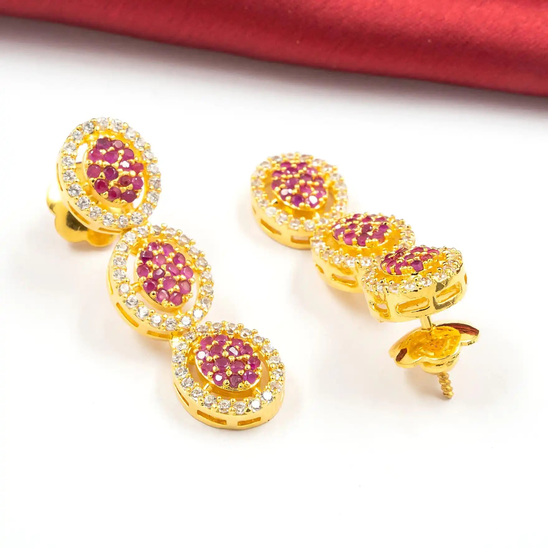 PREMIUM STONE NECKLACE SHORT WITH STUD  PMSNS11WR-009, PMSHST21WR-022