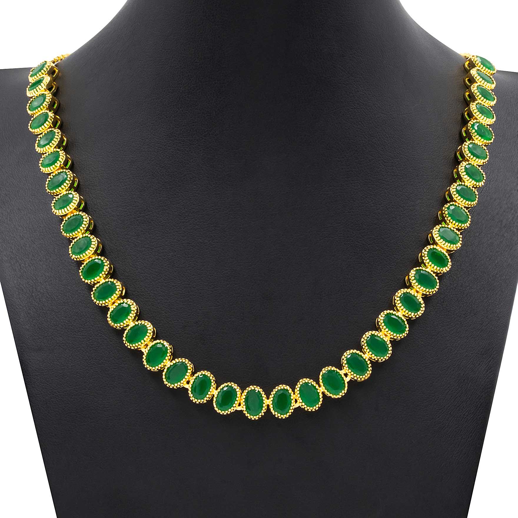 Stone Necklace with Stud  PMSNS28G-007,PMSHST43G-022