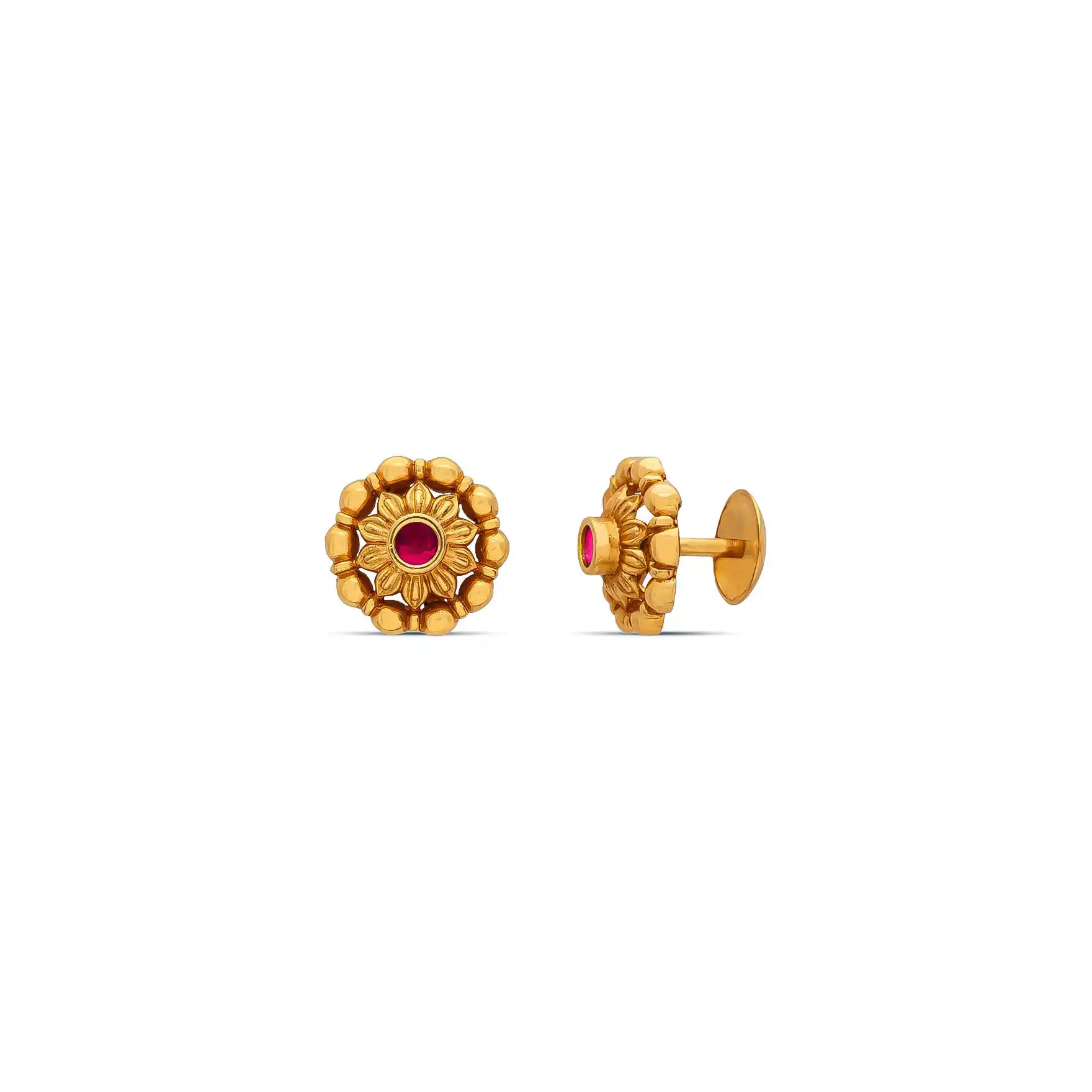 SRESHTA COLLECTION GERU NECKLACE WITH STUD PSGRNSSR106-036, PSGRSTSR25R-041