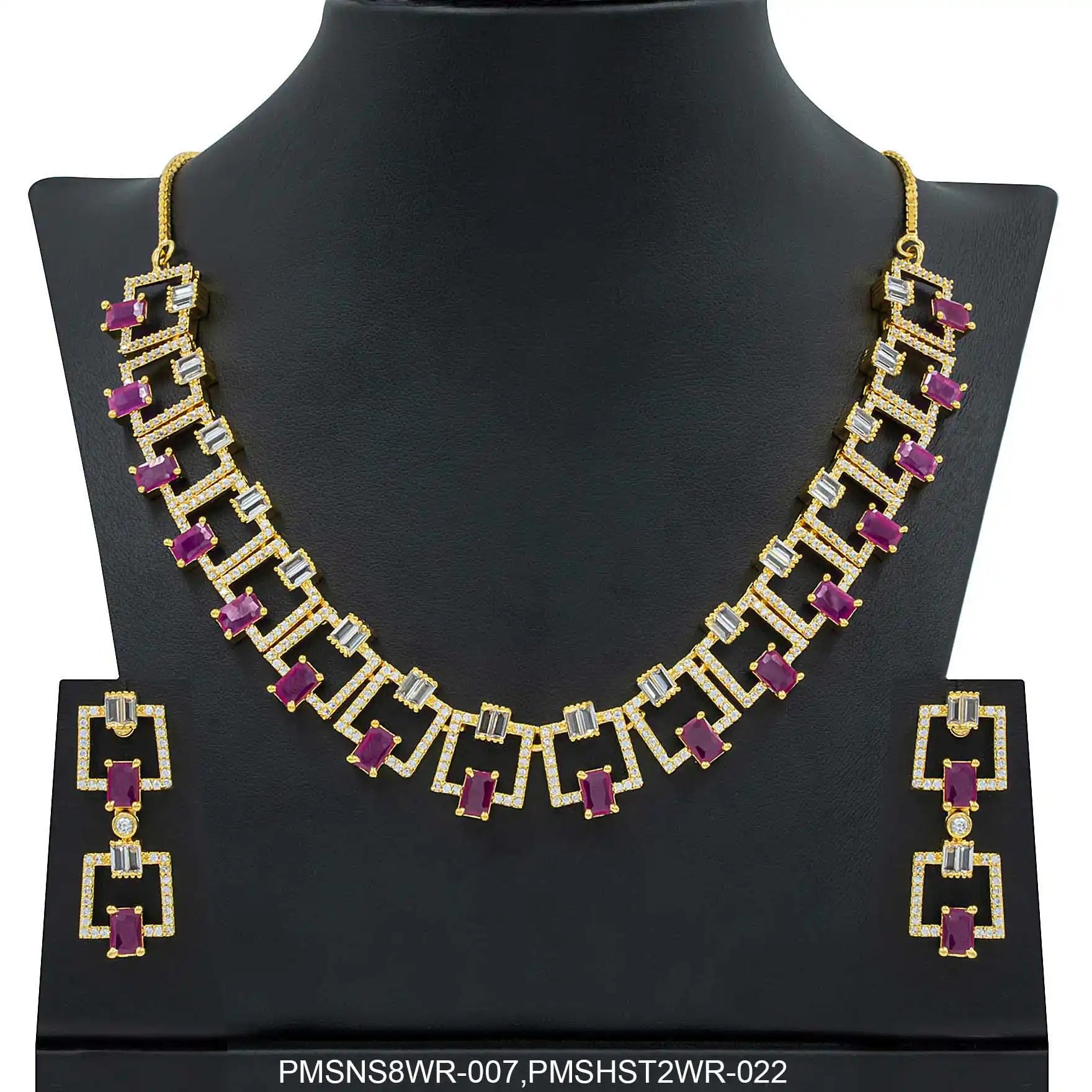 Stone Necklace with Stud PMSNS8WR-007,PMSHST2WR-022