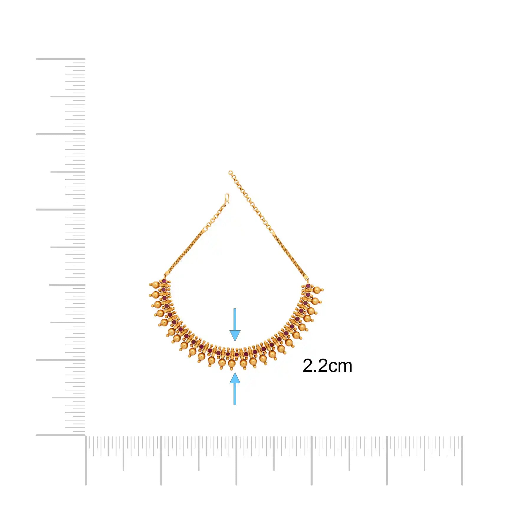 SRESHTA COLLECTION GERU NECKLACE WITH STUD PSGRNSSR106-036, PSGRSTSR25R-041
