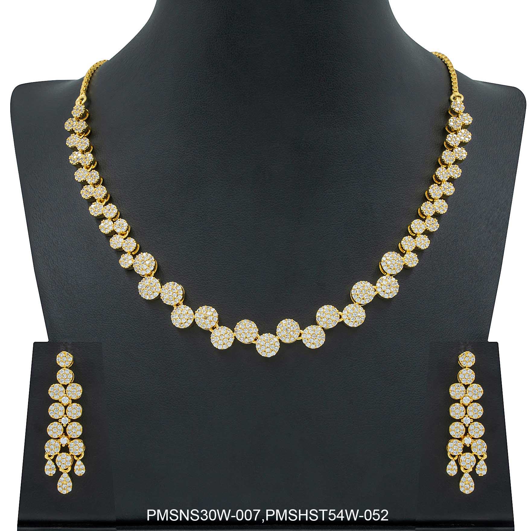 Stone Necklace with Stud  PMSNS30W-007,PMSHST54W-052