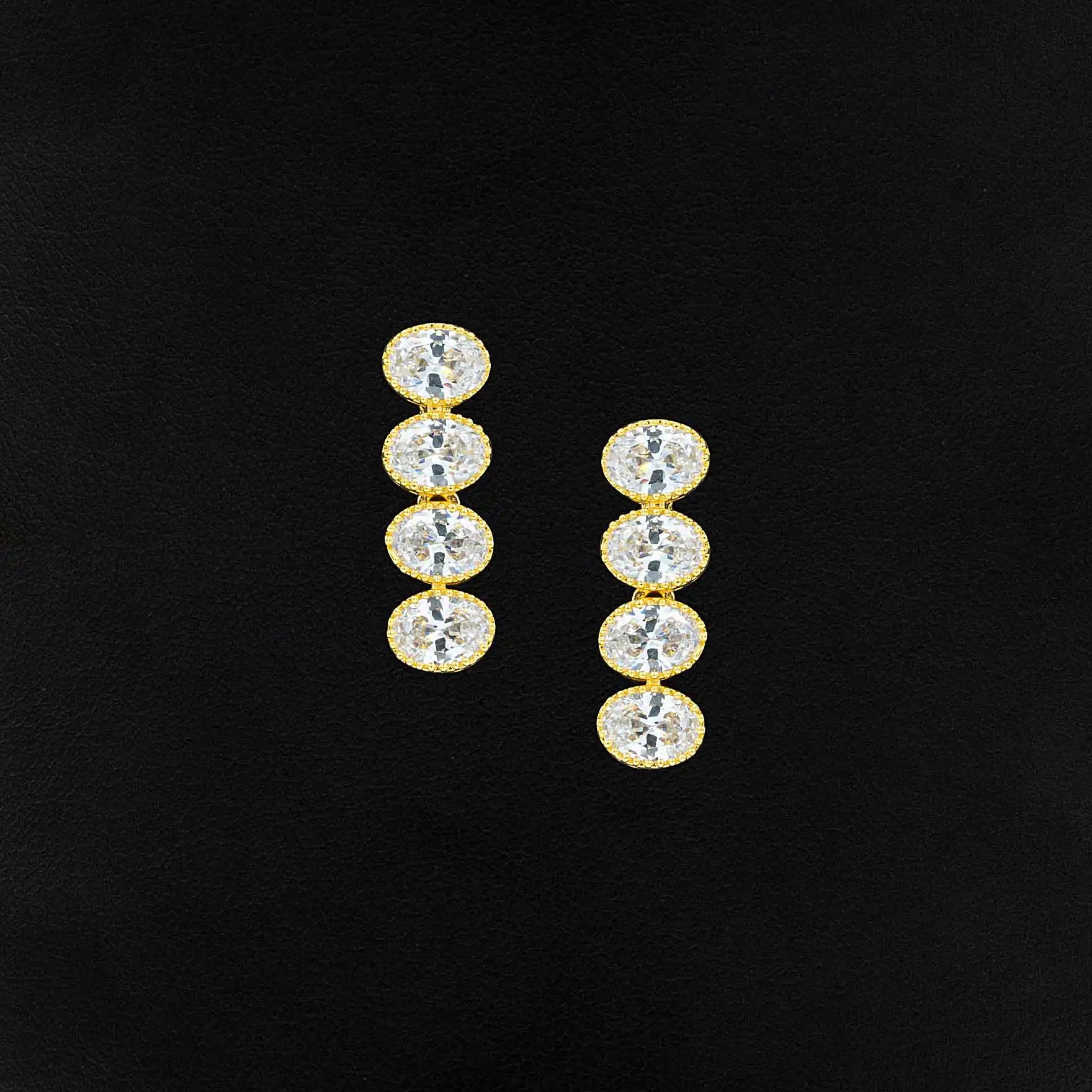 Stone Necklace with Stud PMSNS28W-007, PMSHST43W-022