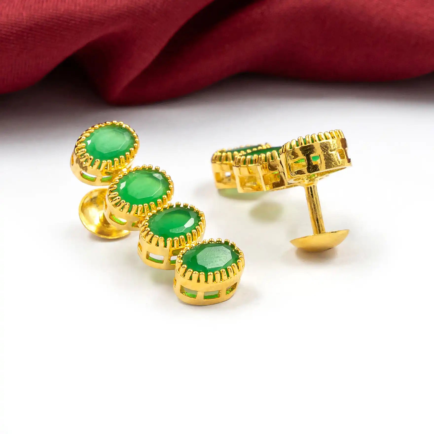 Stone Necklace with Stud  PMSNS28G-007,PMSHST43G-022