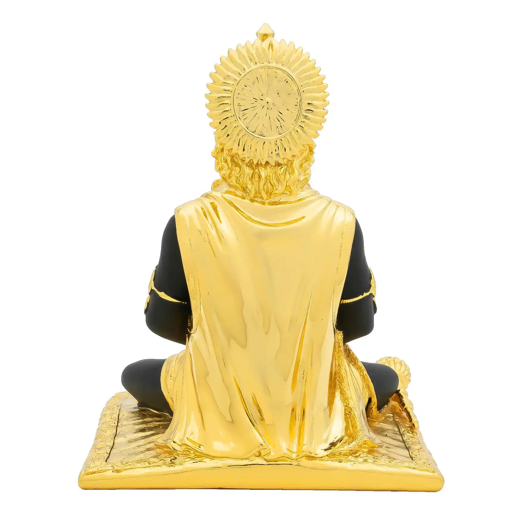 MEDITATING HANUMAN IDOL  – Gold Layered Temple Style Figurine – Hindu Spiritual Statue – Pooja & Home Décor | PIDRBH2-0041