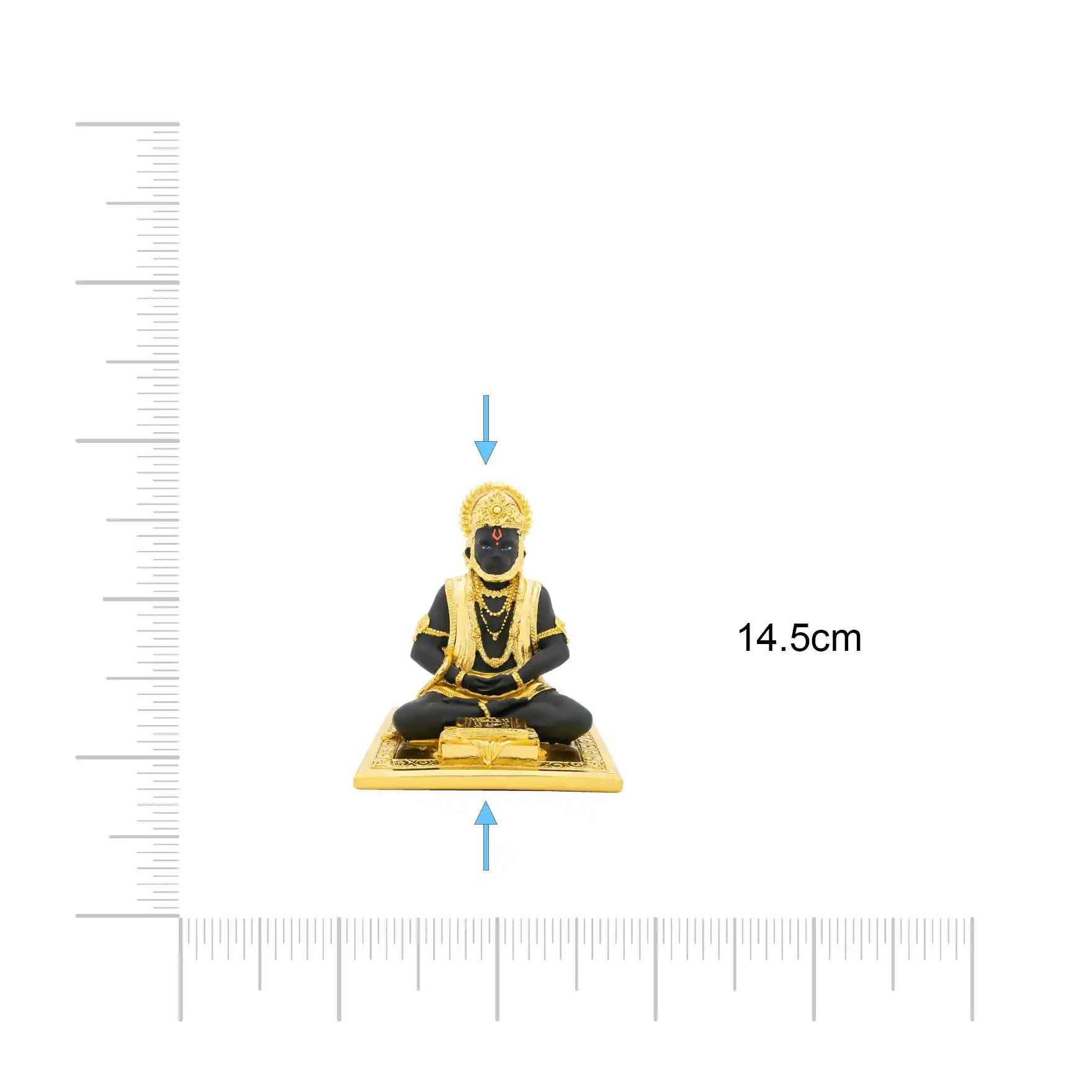 Sant Shirdi Sai Baba Idol – Gold Layered Temple Style Figurine – Hindu Spiritual Statue – Pooja & Home Décor | PIDRBH4-009