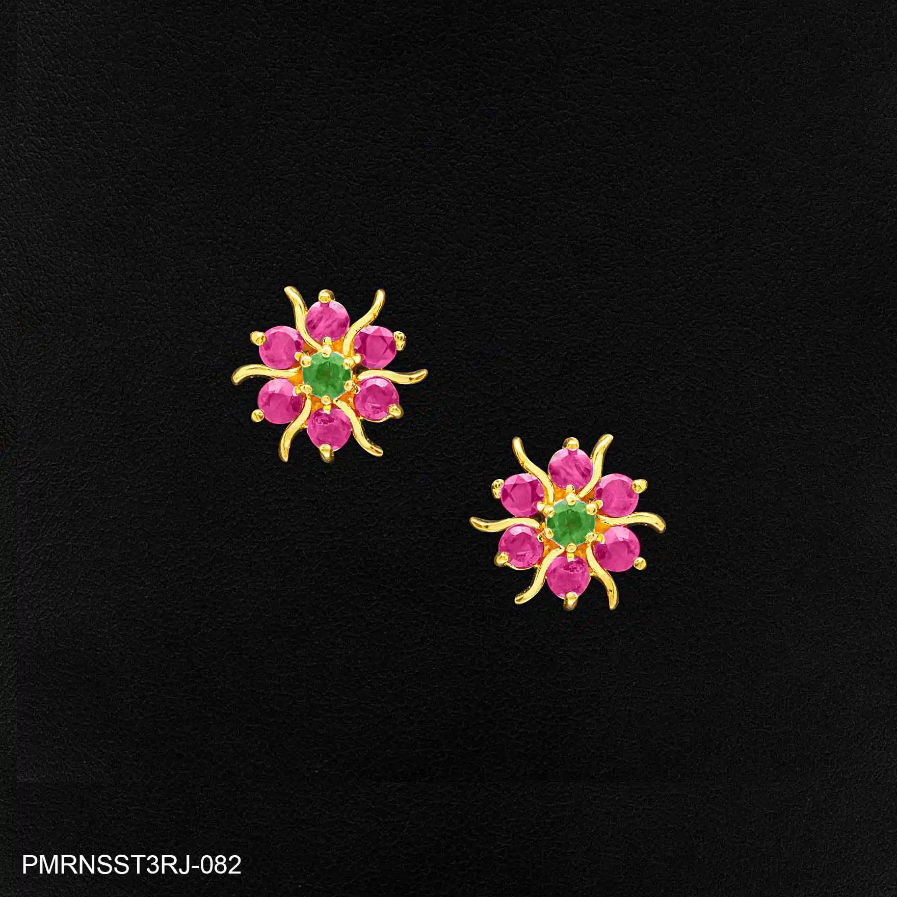 Buy Gold Plated Pearl Stone Stud Set Online | Parakkat Jewels