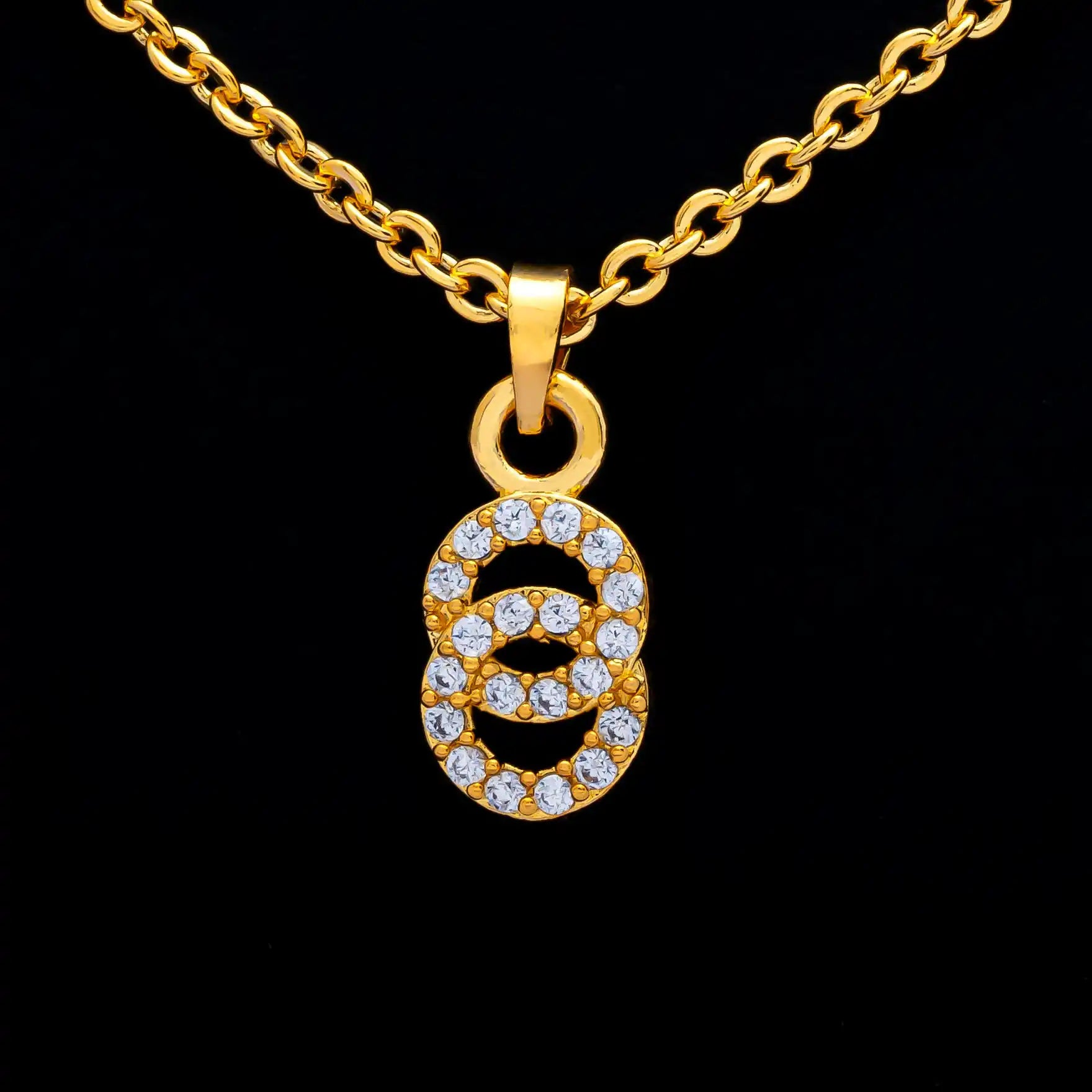 Gold Plated Stone Pendant Necklaces