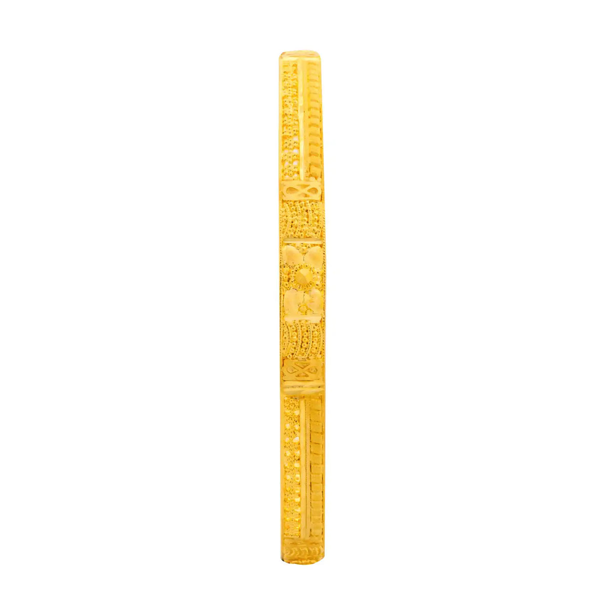Relief Etch Slim Bangle Gold Layered