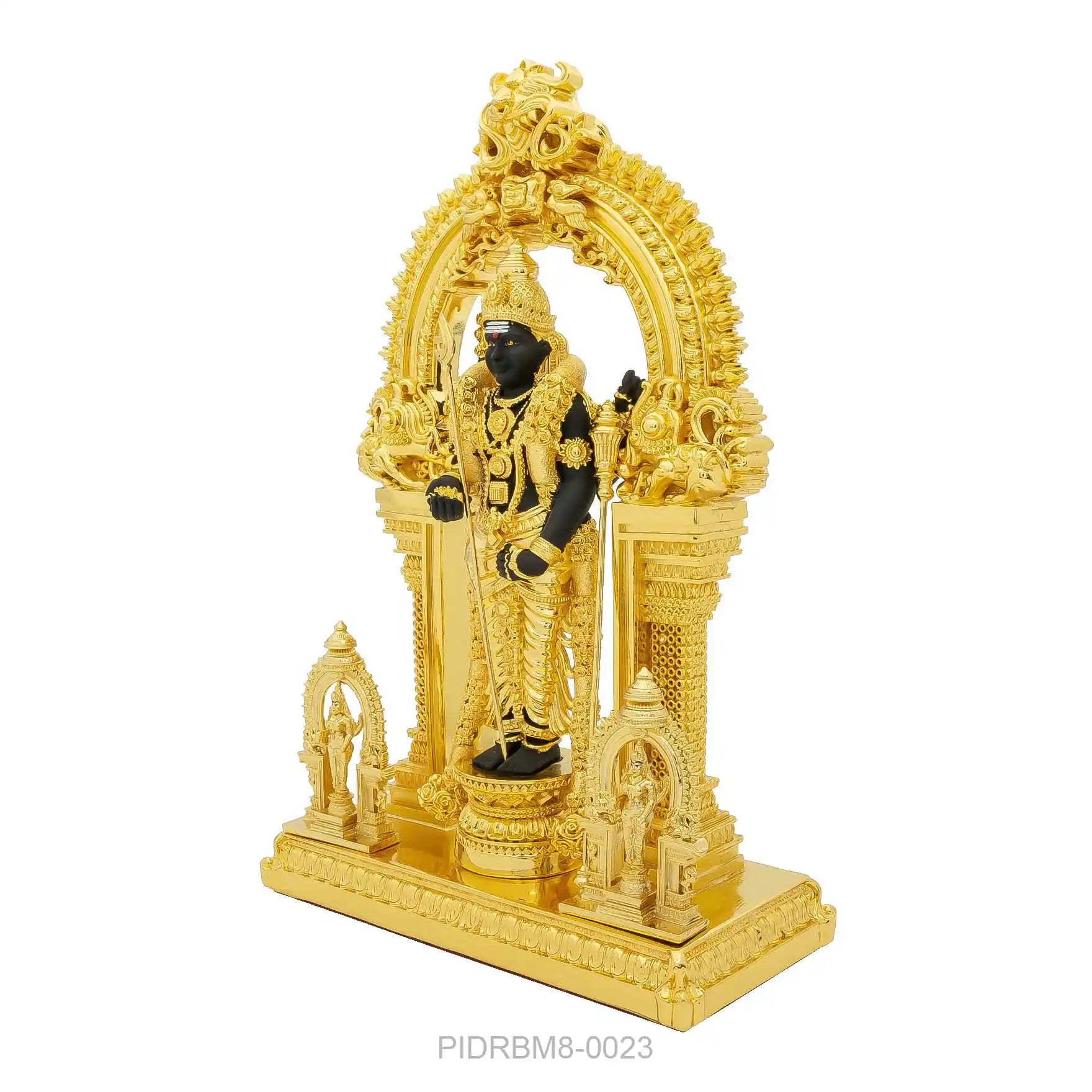 Lord Venkateswara Idol – Gold Plated Temple Style Figurine – Tirupati Balaji Murti (Hindu Spiritual Statue) – Pooja & Home Décor | PIDRBM8-0023