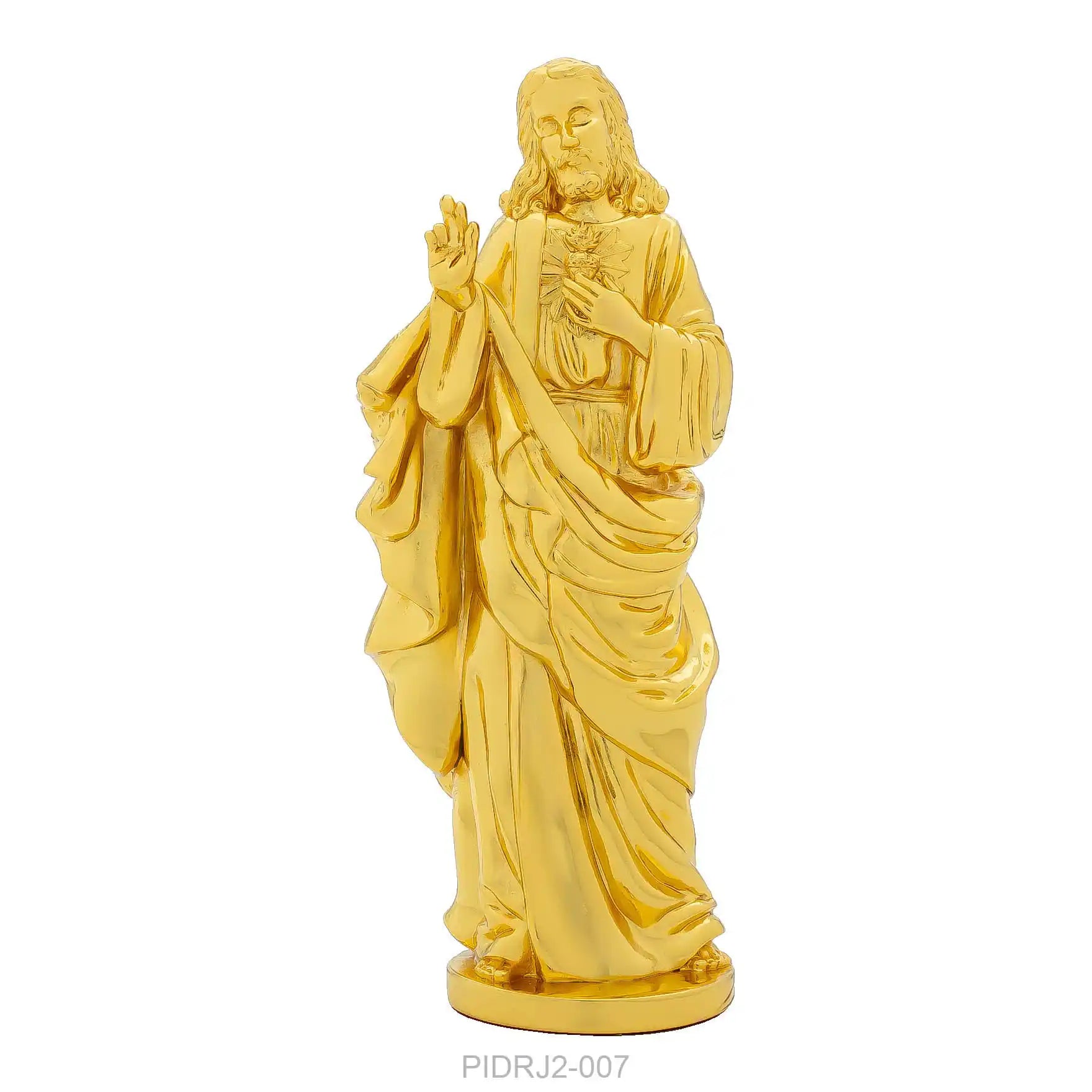 Jesus Christ Idol – Gold-Plated Religious Statue – Sacred Heart of Jesus Figurine – Christian Home Altar & Gift Décor | PIDRJ2-007