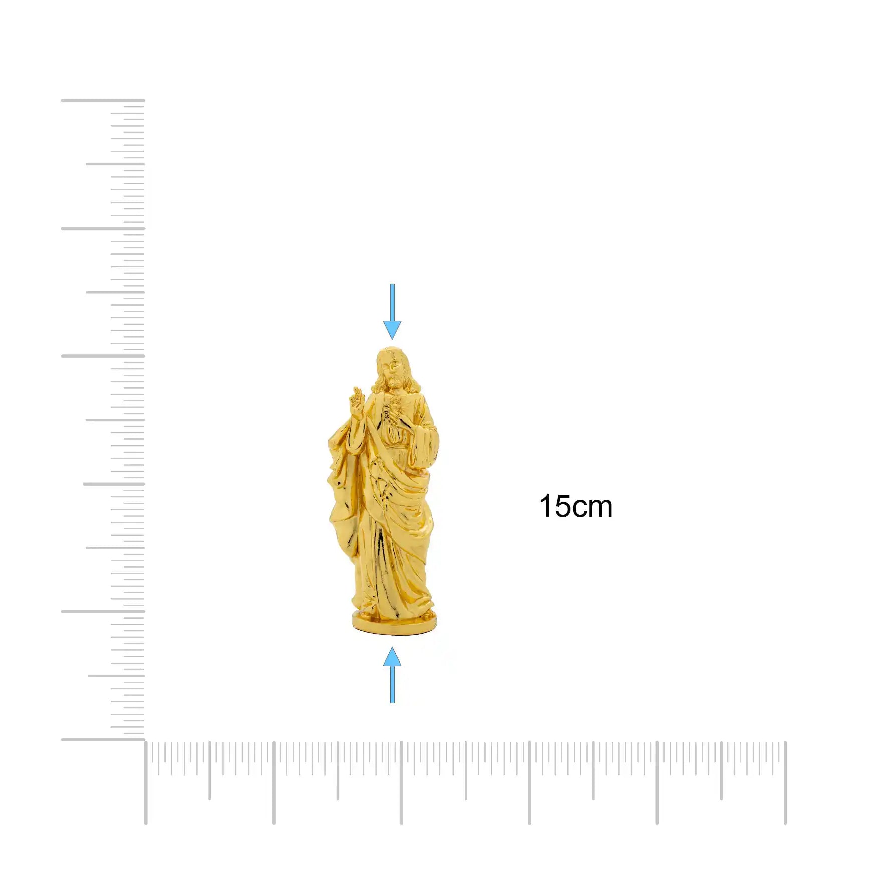 Jesus Christ Idol – Gold-Plated Religious Statue – Sacred Heart of Jesus Figurine – Christian Home Altar & Gift Décor | PIDRJ2-007