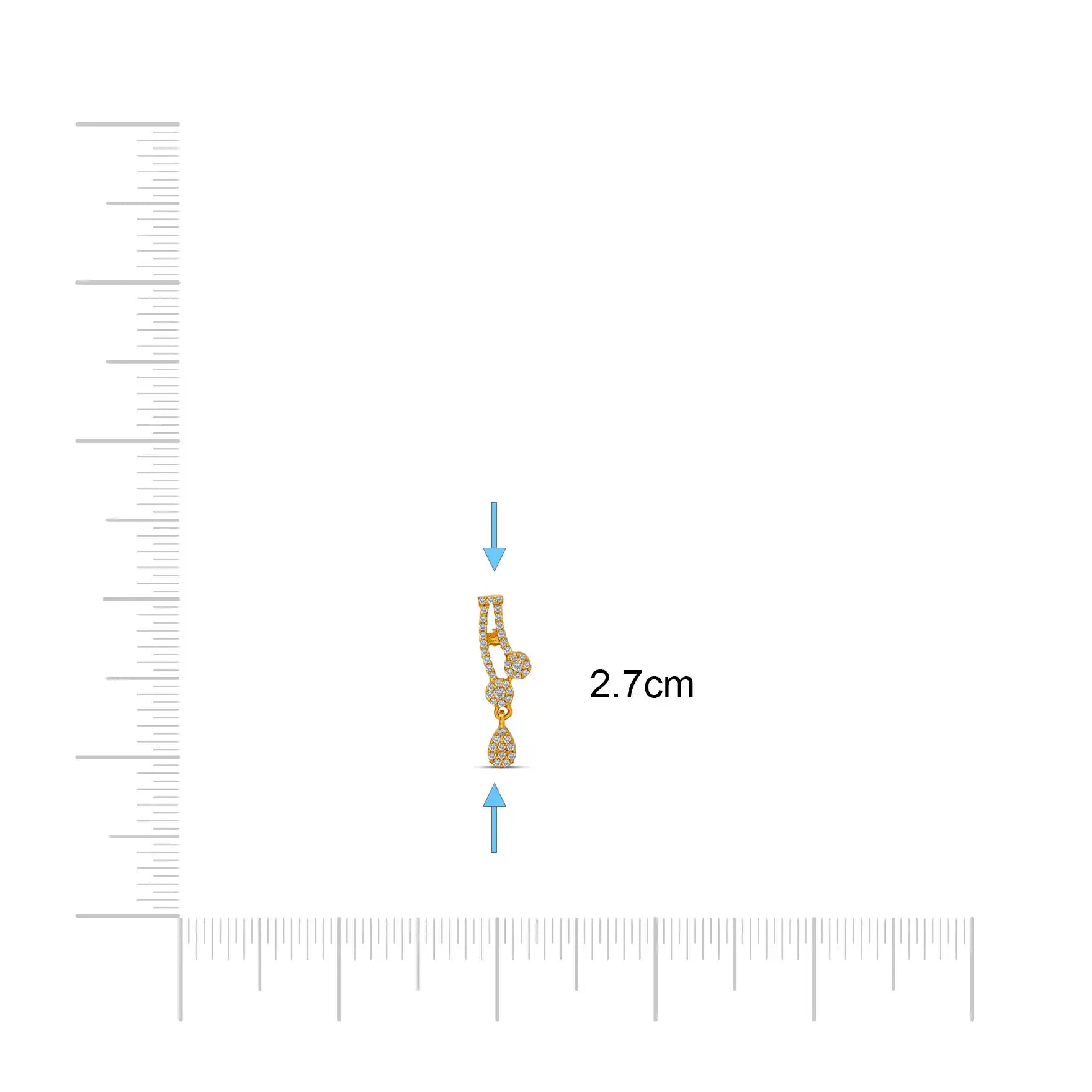 HANGING STONE STUD PSHST264W-041