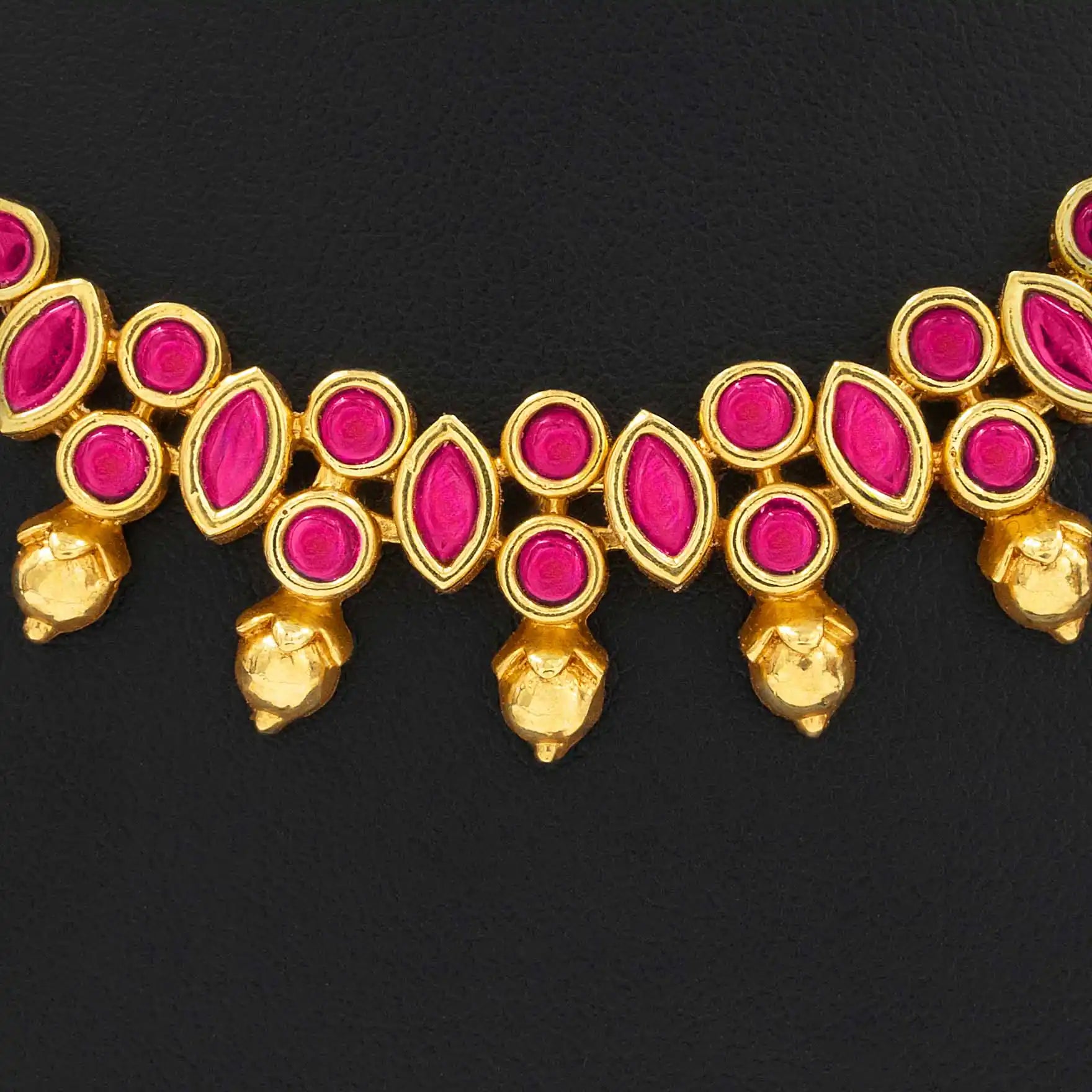 SRESHTA COLLECTION GERU NECKLACE WITH EARRING PSGRNSSR35R-035,PSGRJSTSR29R-033
