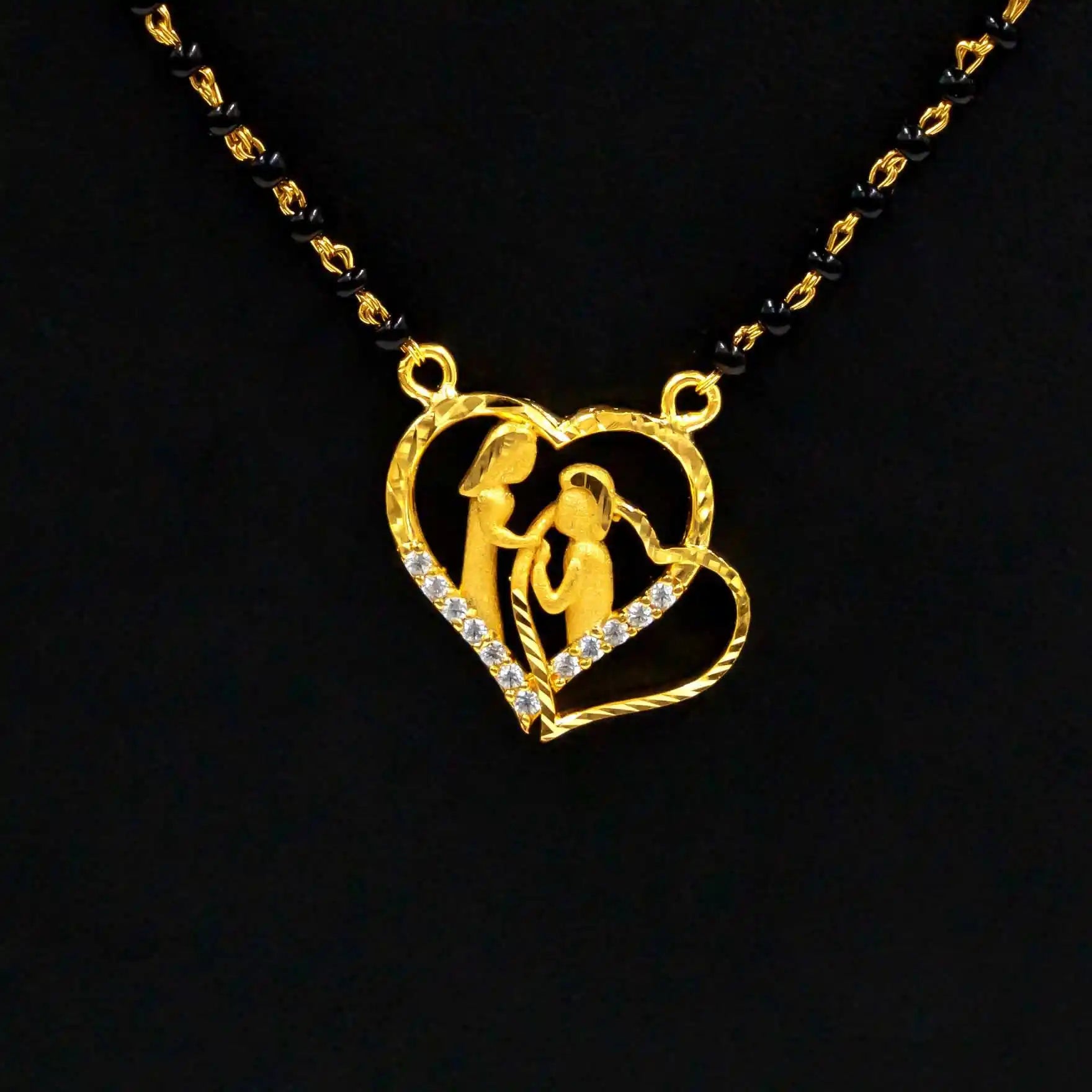 Karimani (Mangalsutra) Stone Necklace PLKM1W-6-053