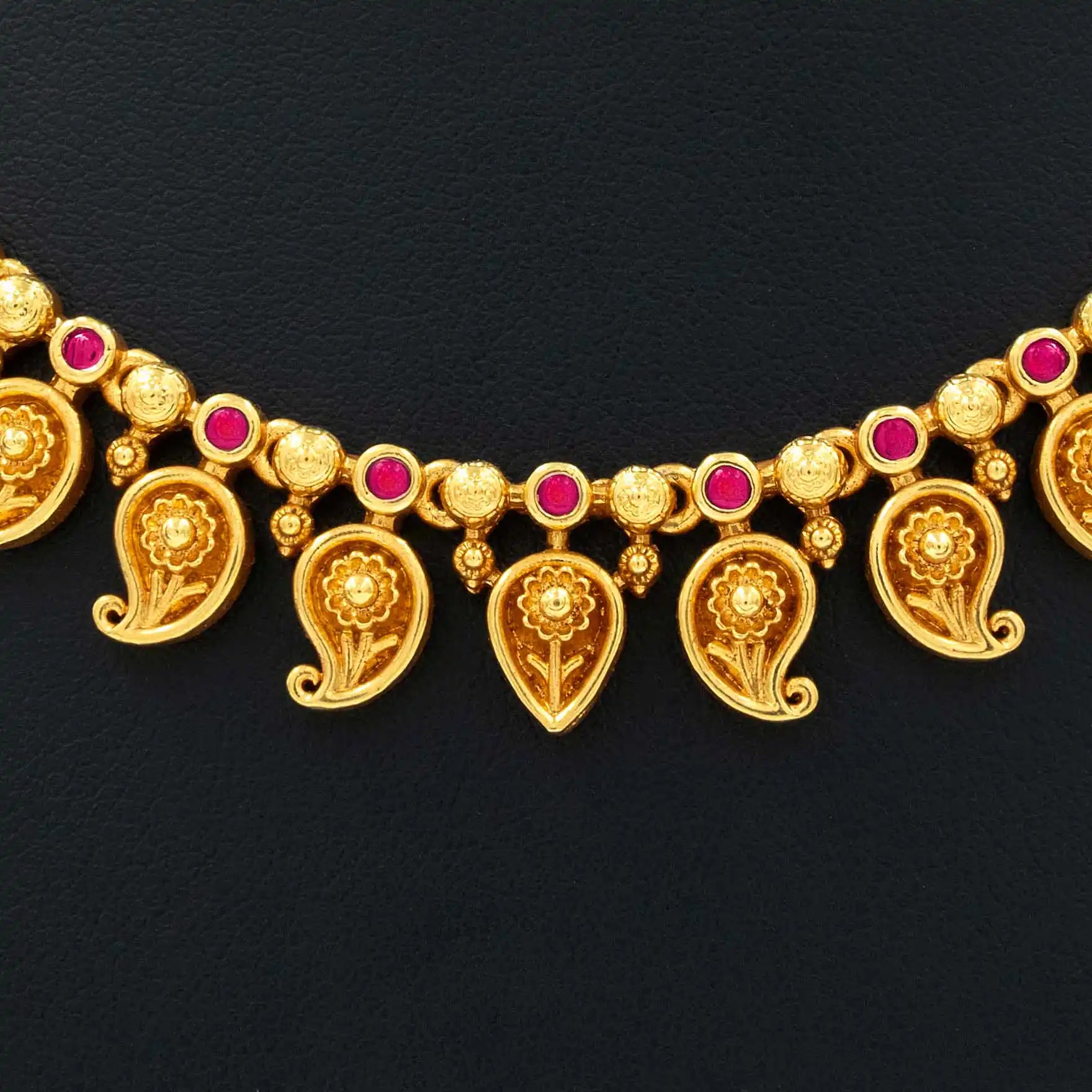 SRESHTA COLLECTION GERU NECKLACE WITH EARRING PSGRNSSR34R-035,PSGRHSTSR8R-041