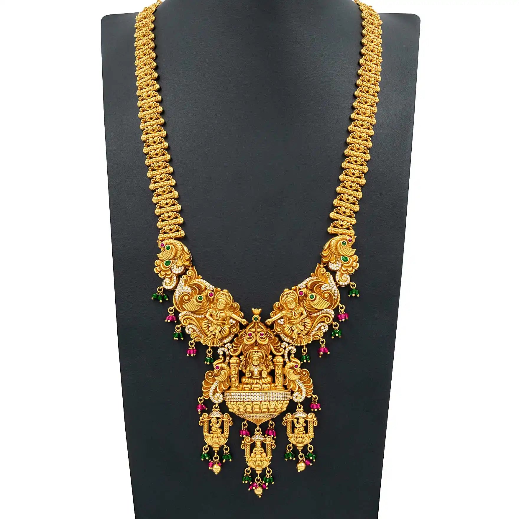 SRESHTA Haram GERU NECKLACE WITH EARRING PSGRNLSR14WRG-0661, PSGRHSTSR4WRG-003