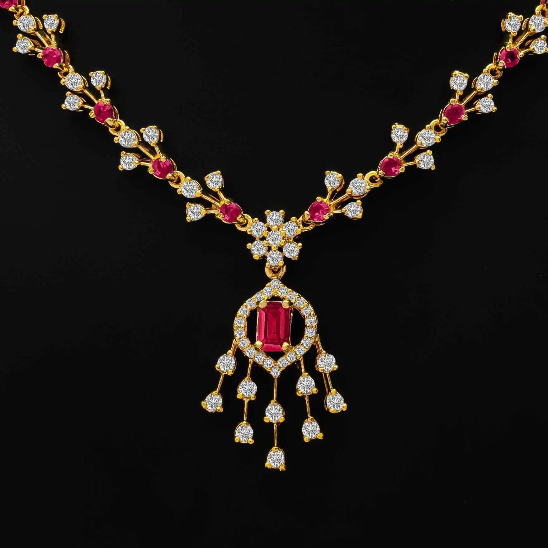 red stone necklace