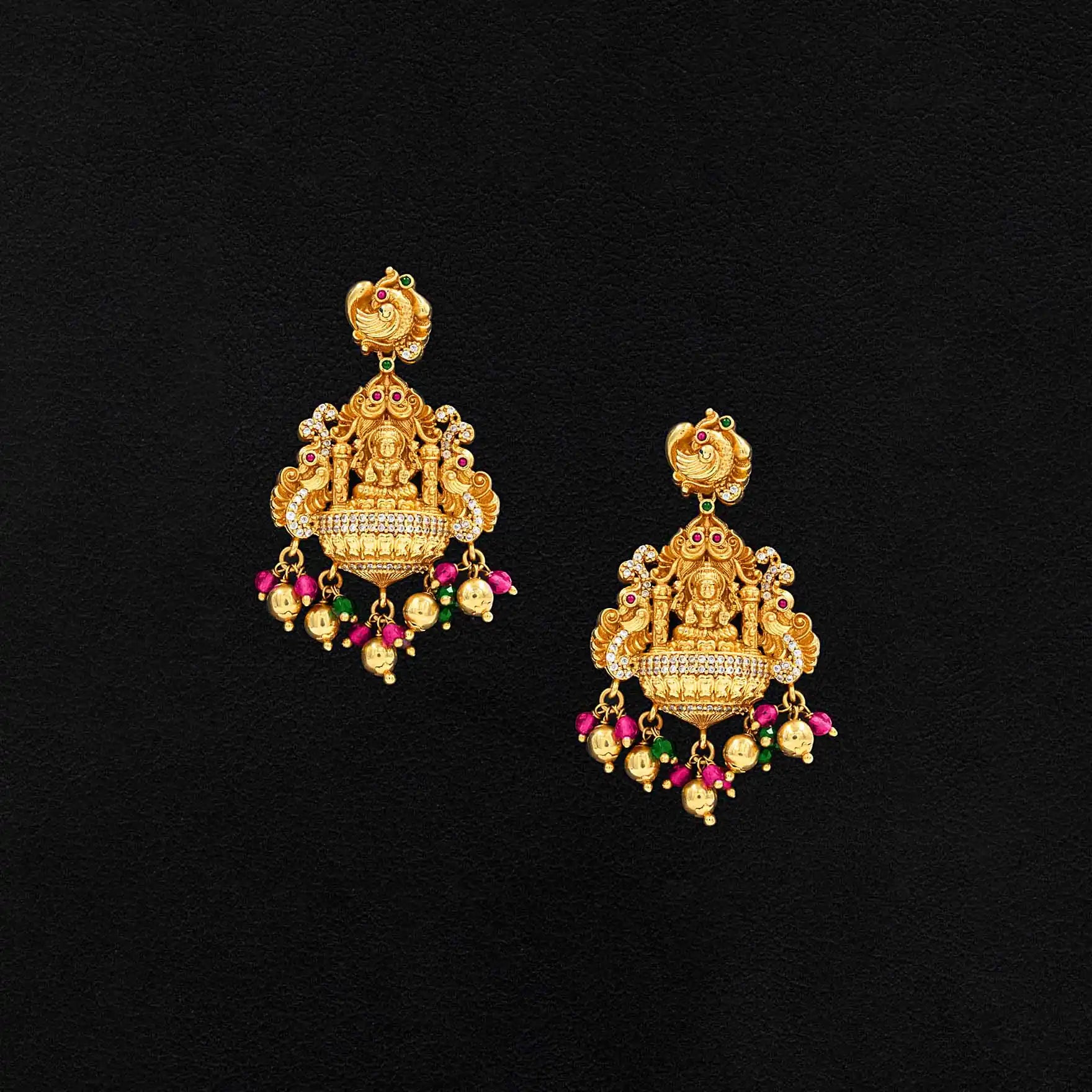 SRESHTA Haram GERU NECKLACE WITH EARRING PSGRNLSR14WRG-0661, PSGRHSTSR4WRG-003