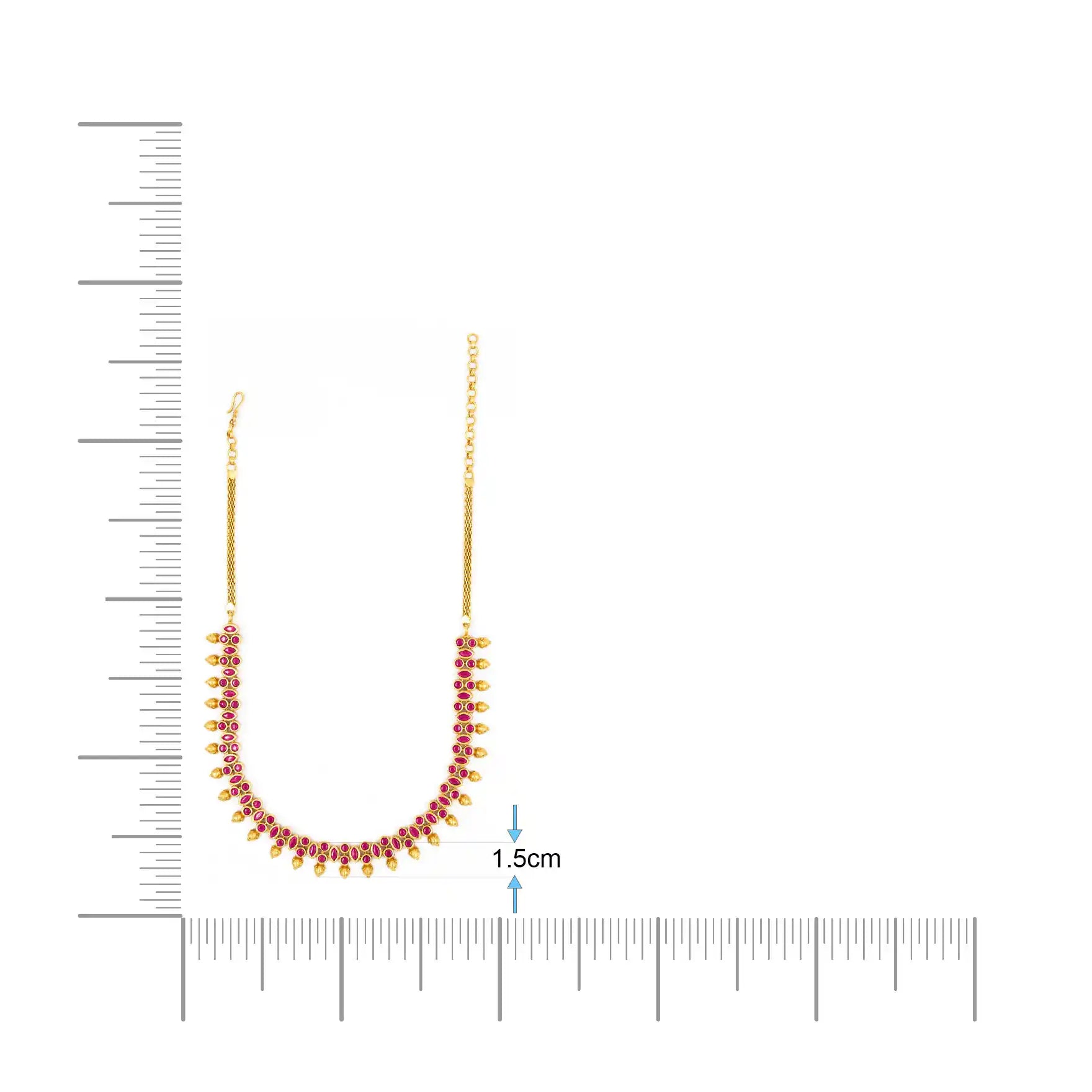 SRESHTA COLLECTION GERU NECKLACE WITH EARRING PSGRNSSR35R-035,PSGRJSTSR29R-033