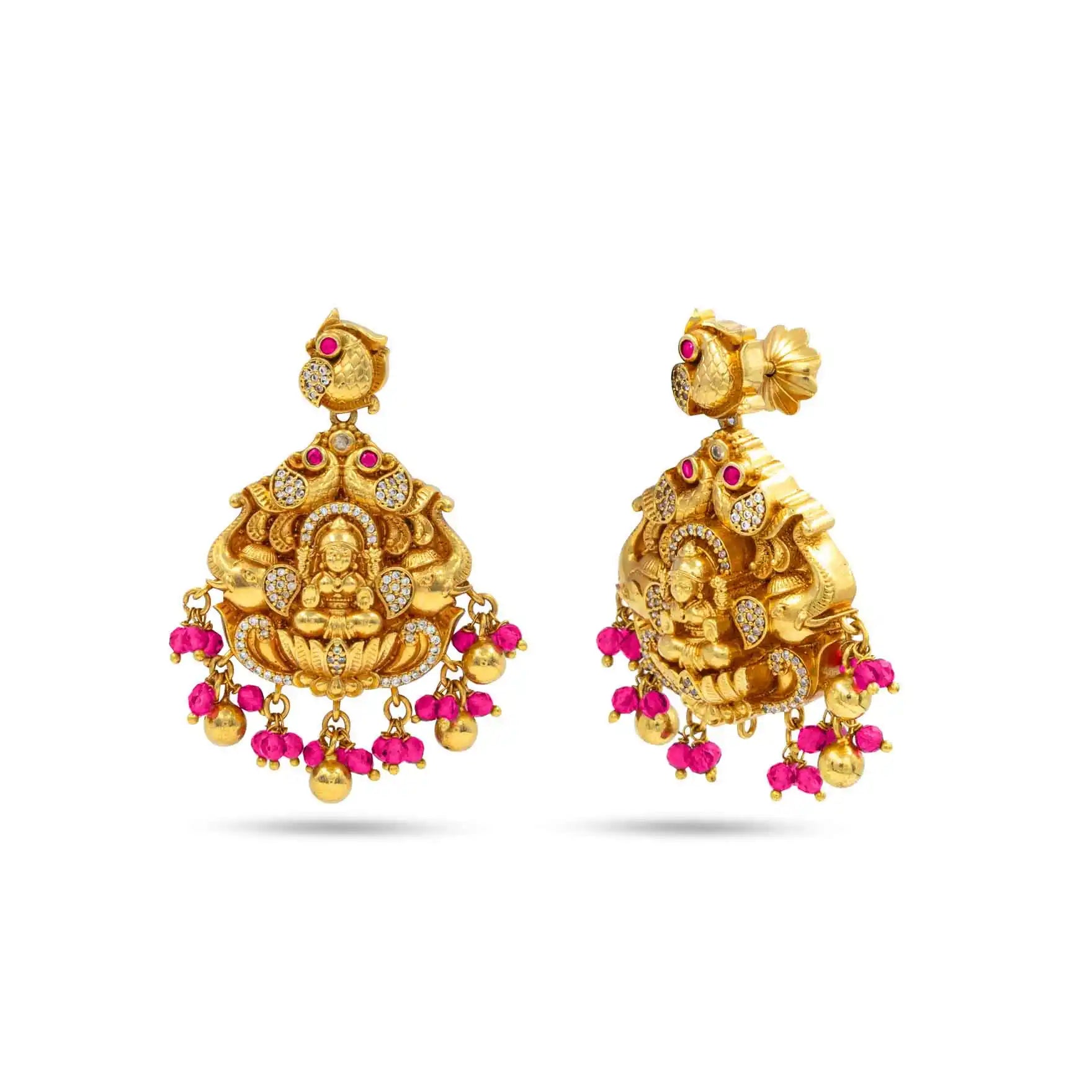SRESHTA COLLECTION GERU NECKLACE WITH EARRING PSGRHSTSR2WR-053, PSGRNSSR3WR-0031