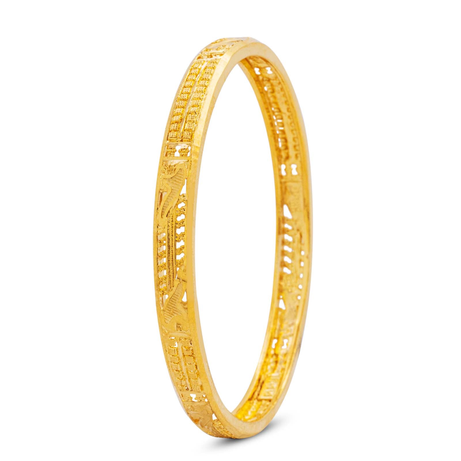 24CT HEAVY Gold Layered BOHO STYLE BANGLE PGB1-571