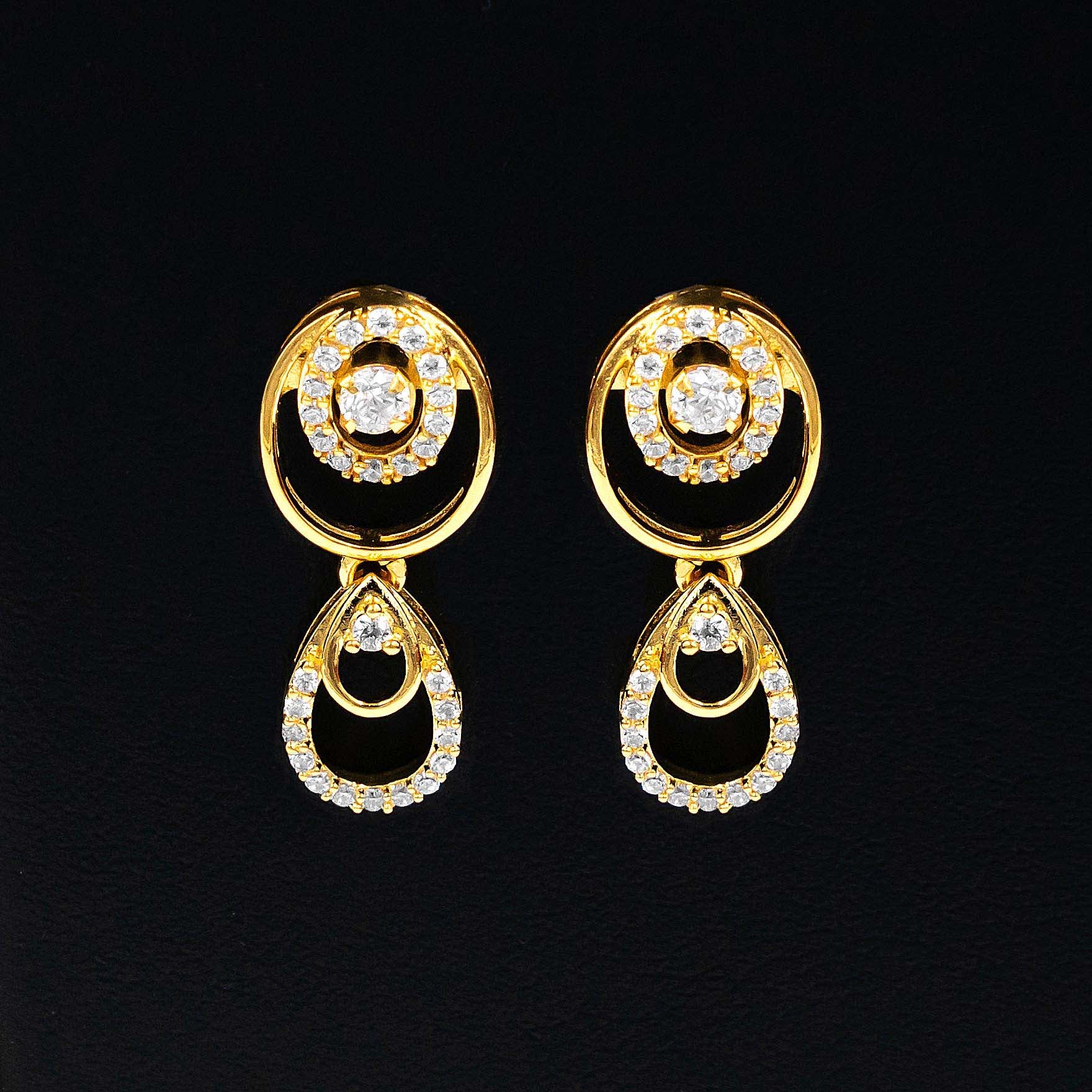 Buy Flower Shaped 24k Gold Layered Studs | Parakkat Jewels