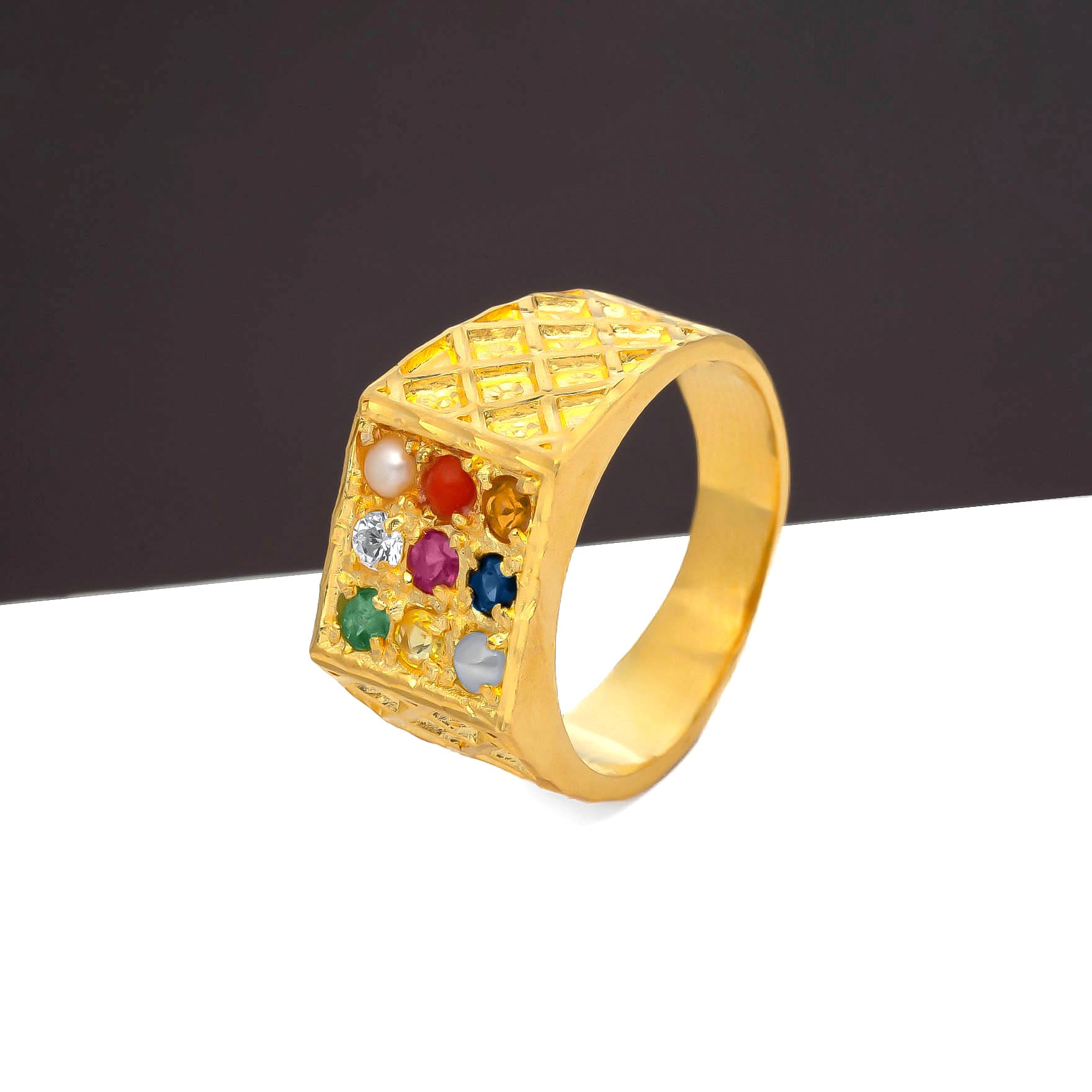 Gents Navaratna stone Ring PMRNNR9-055