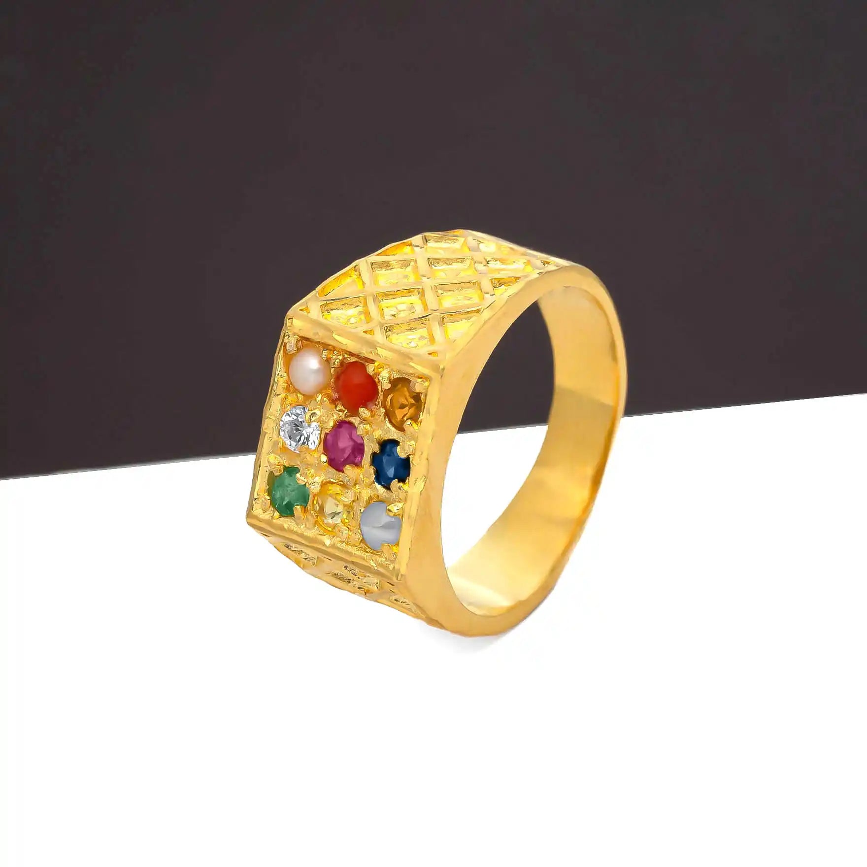 Gents Navaratna stone Ring PMRNNR9-055