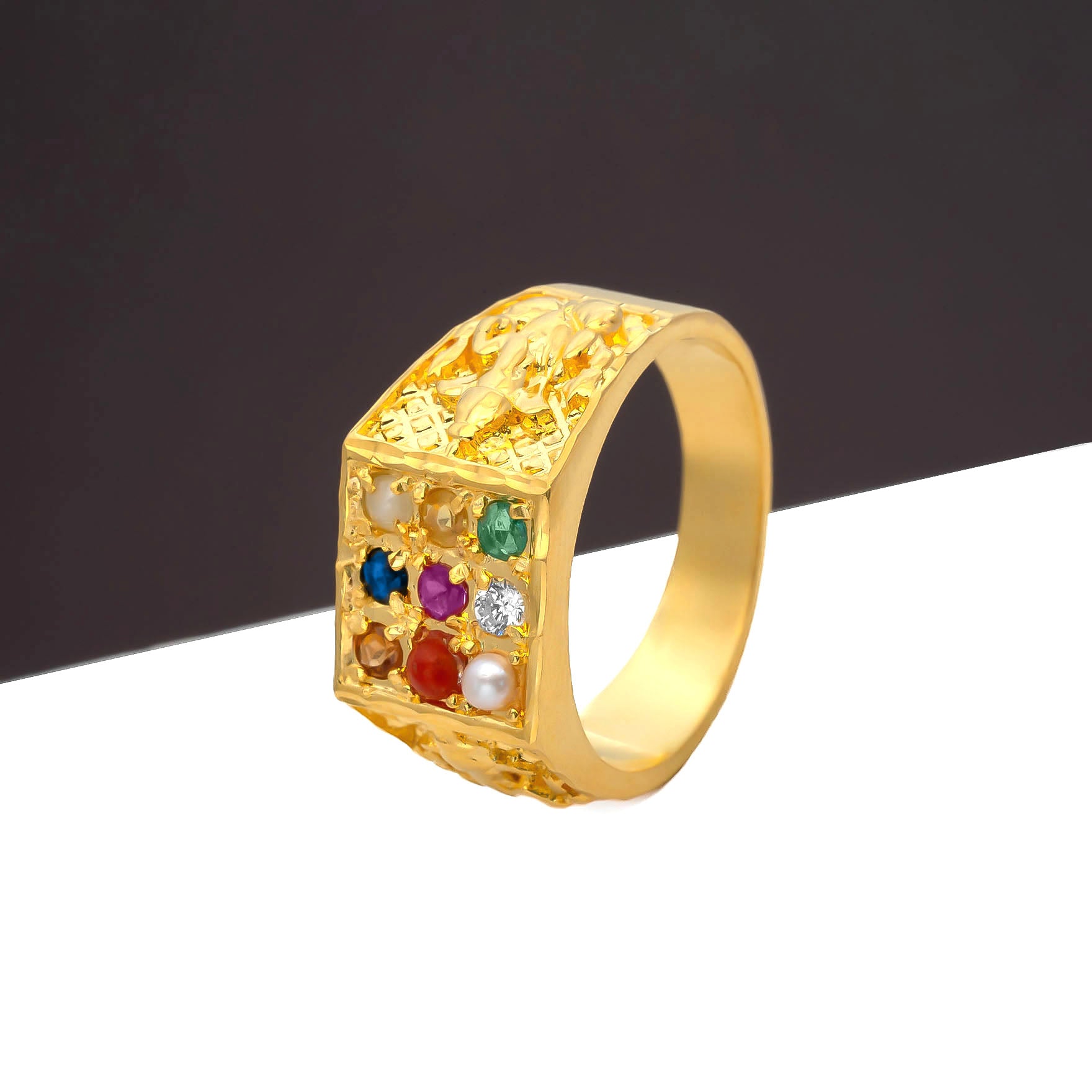 Gents Navaratna stone Ring PMRNNR8-055