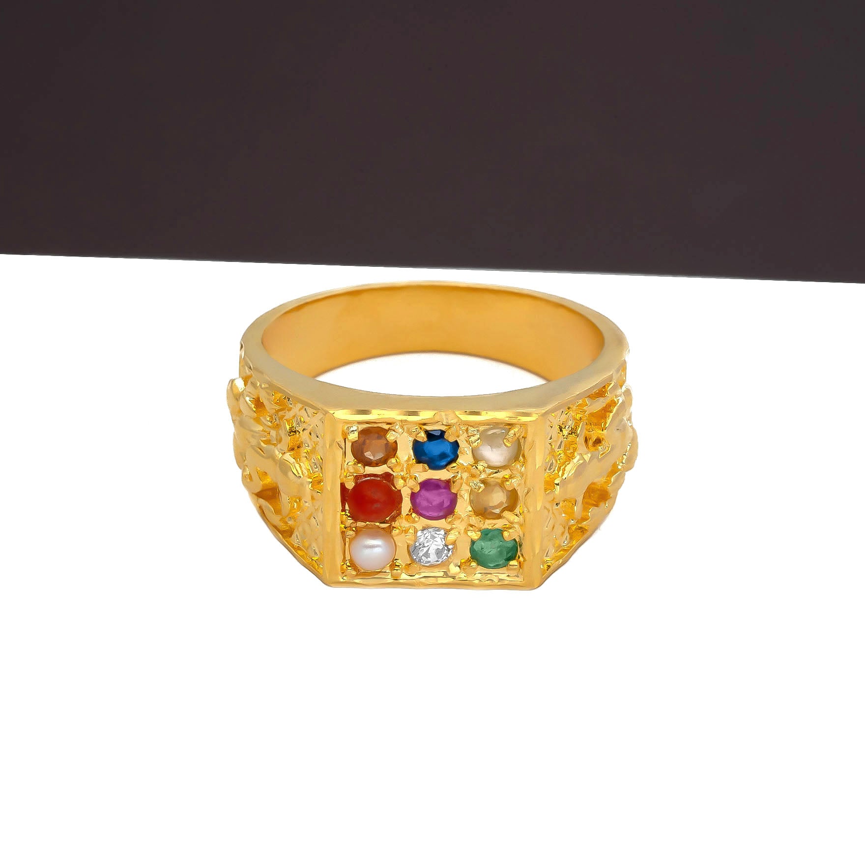 Gents Navaratna stone Ring PMRNNR8-055