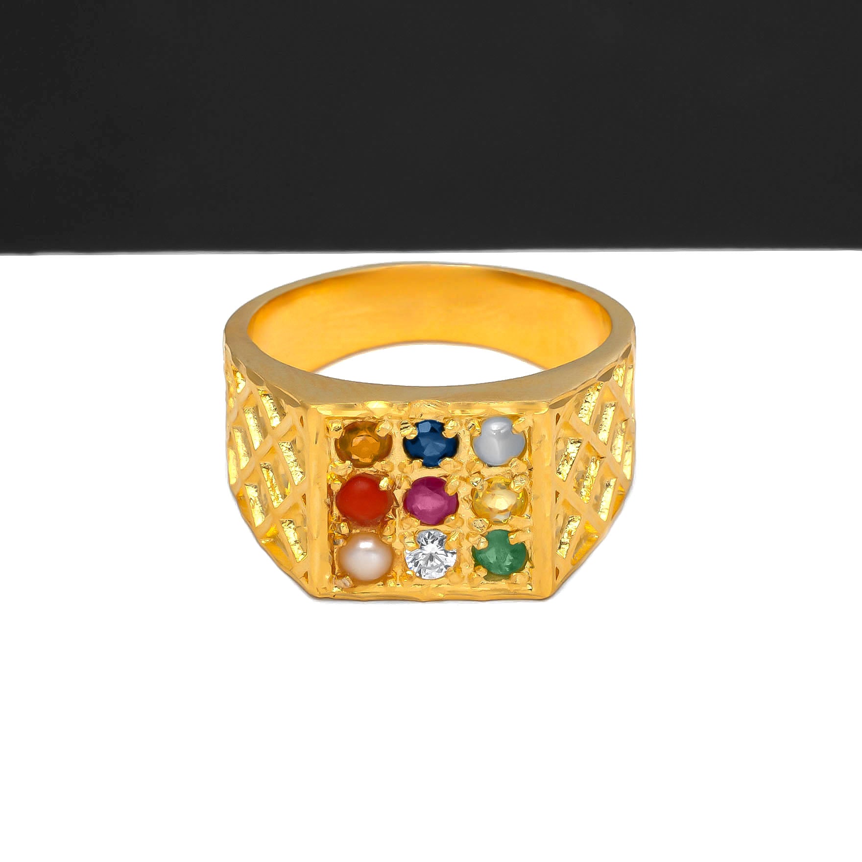 Gents Navaratna stone Ring PMRNNR9-055