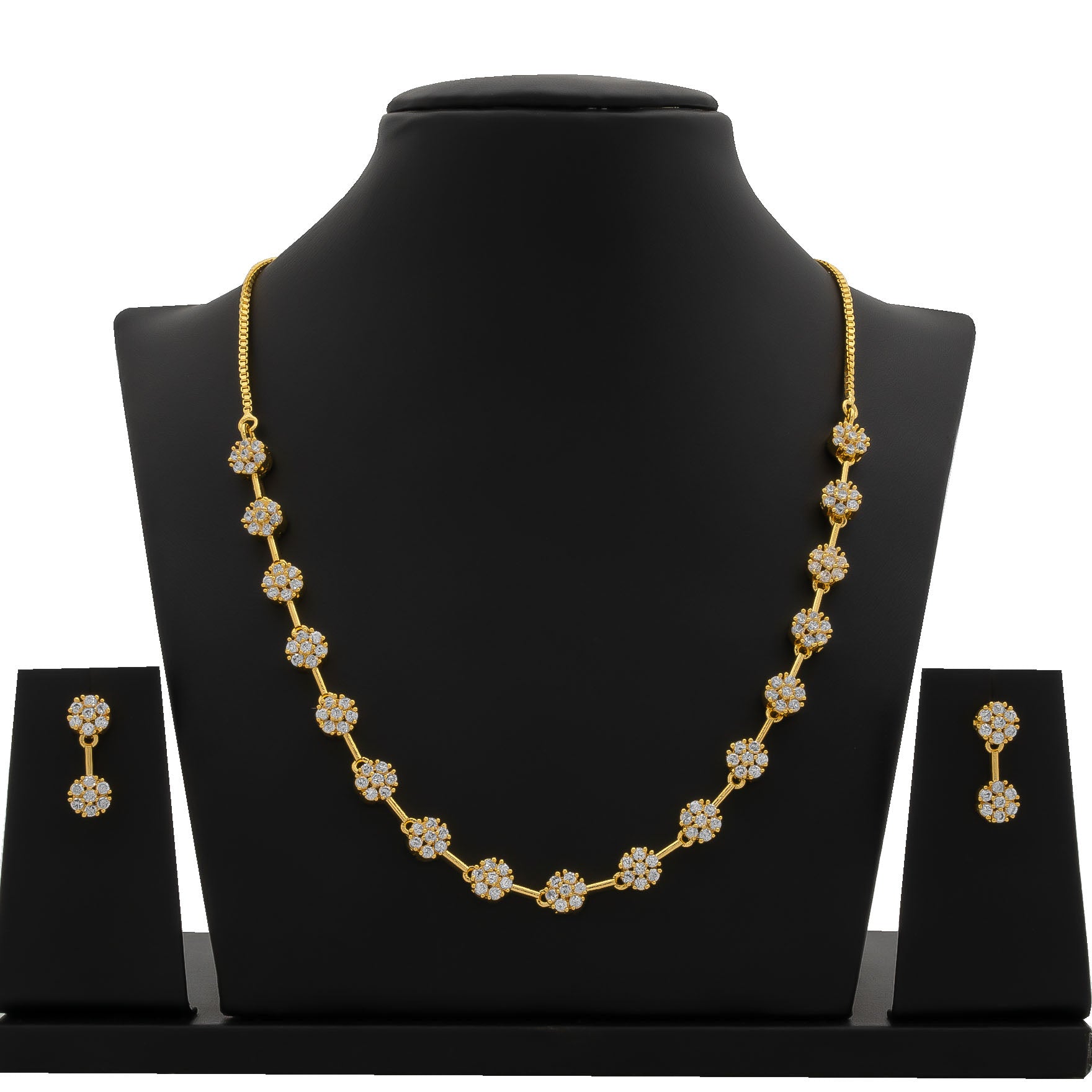 STONE NECKLACE LONG WITH GOLDEN STUD PSNS108W-035, PSHST267W-041