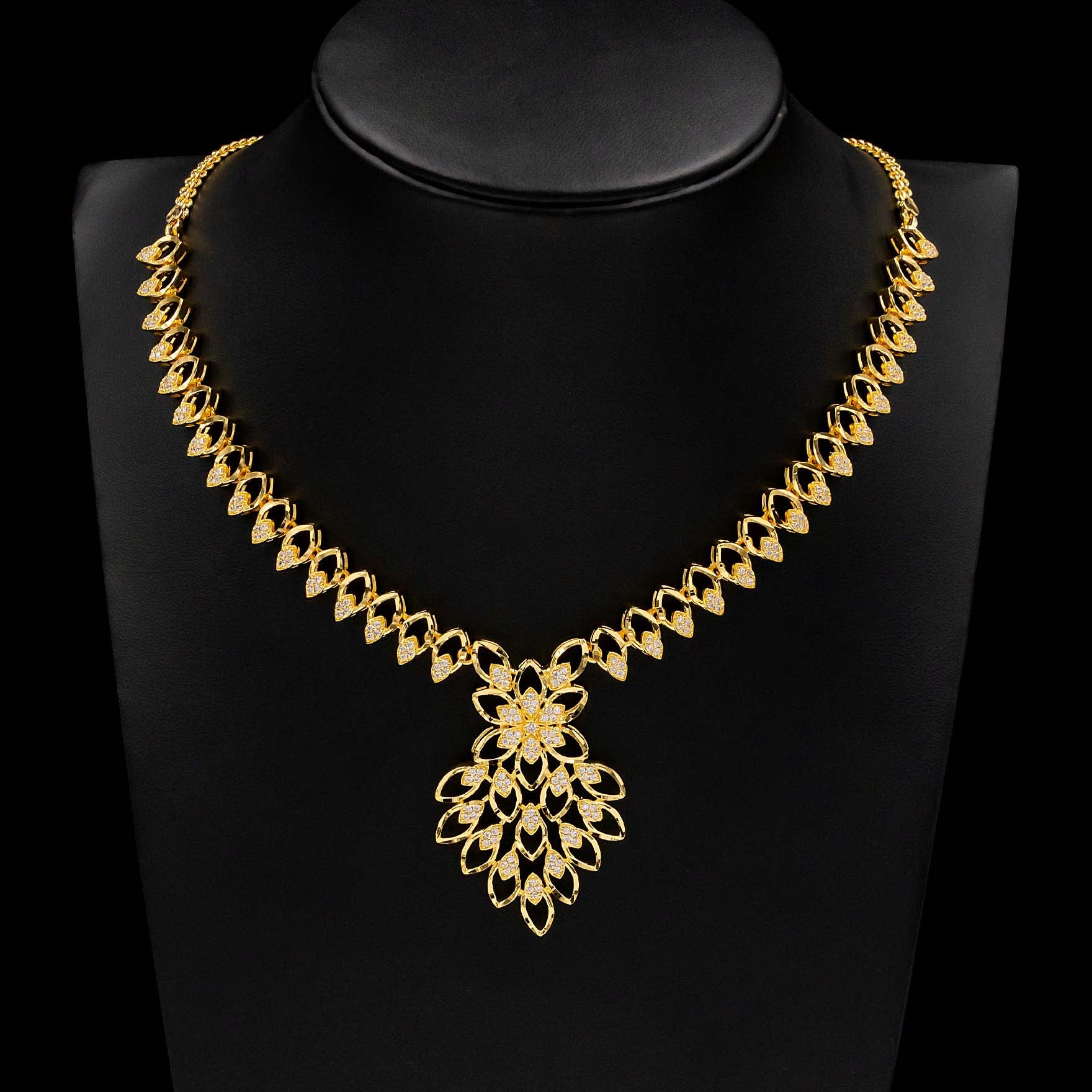 Gold Layered Necklace at Parakkat Jewels