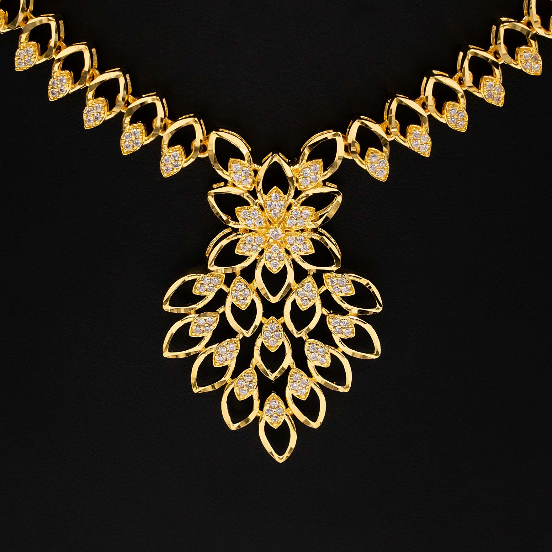 gold necklace set artificial at parakkat jewels