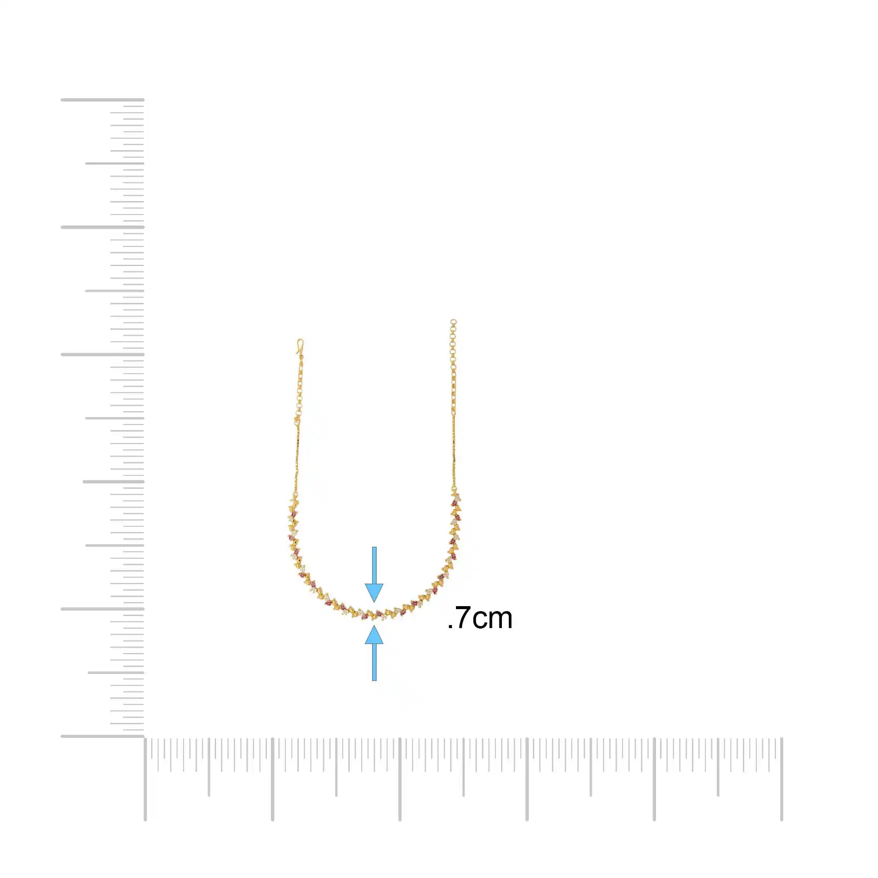 Stone necklace stud PSNS117WR-034, PSHST20WR-021