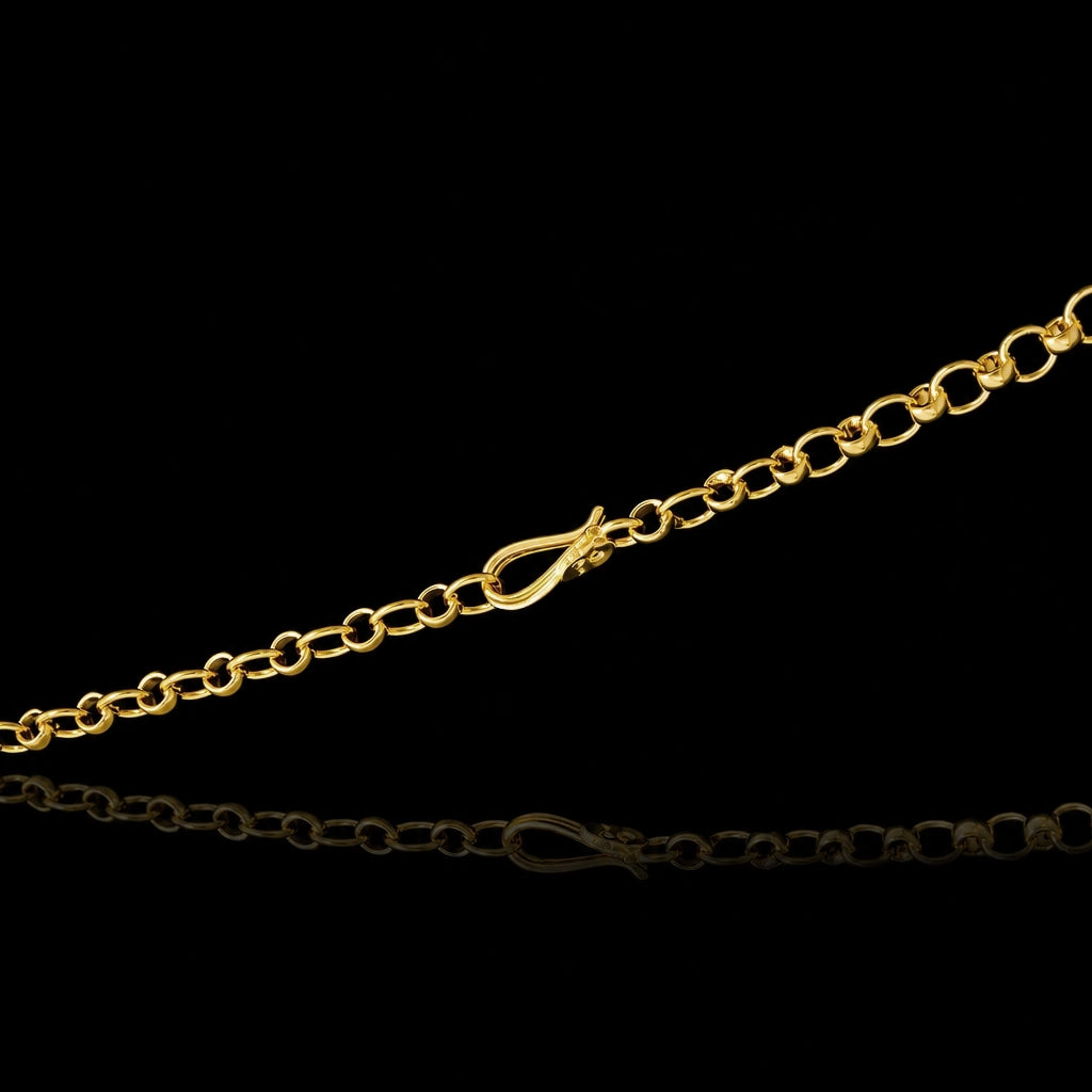 Lakshmi Kaasu Coin Fringe Short Necklace Gold Layered