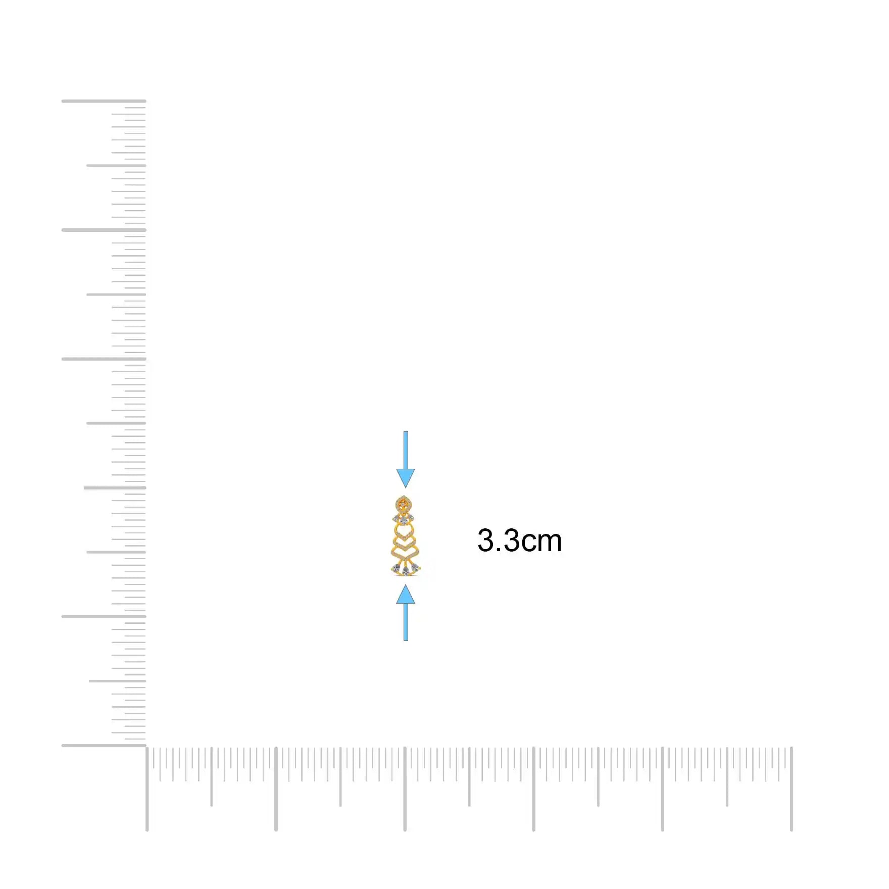 Premium Stone Hanging Stud PMSHST61W-022