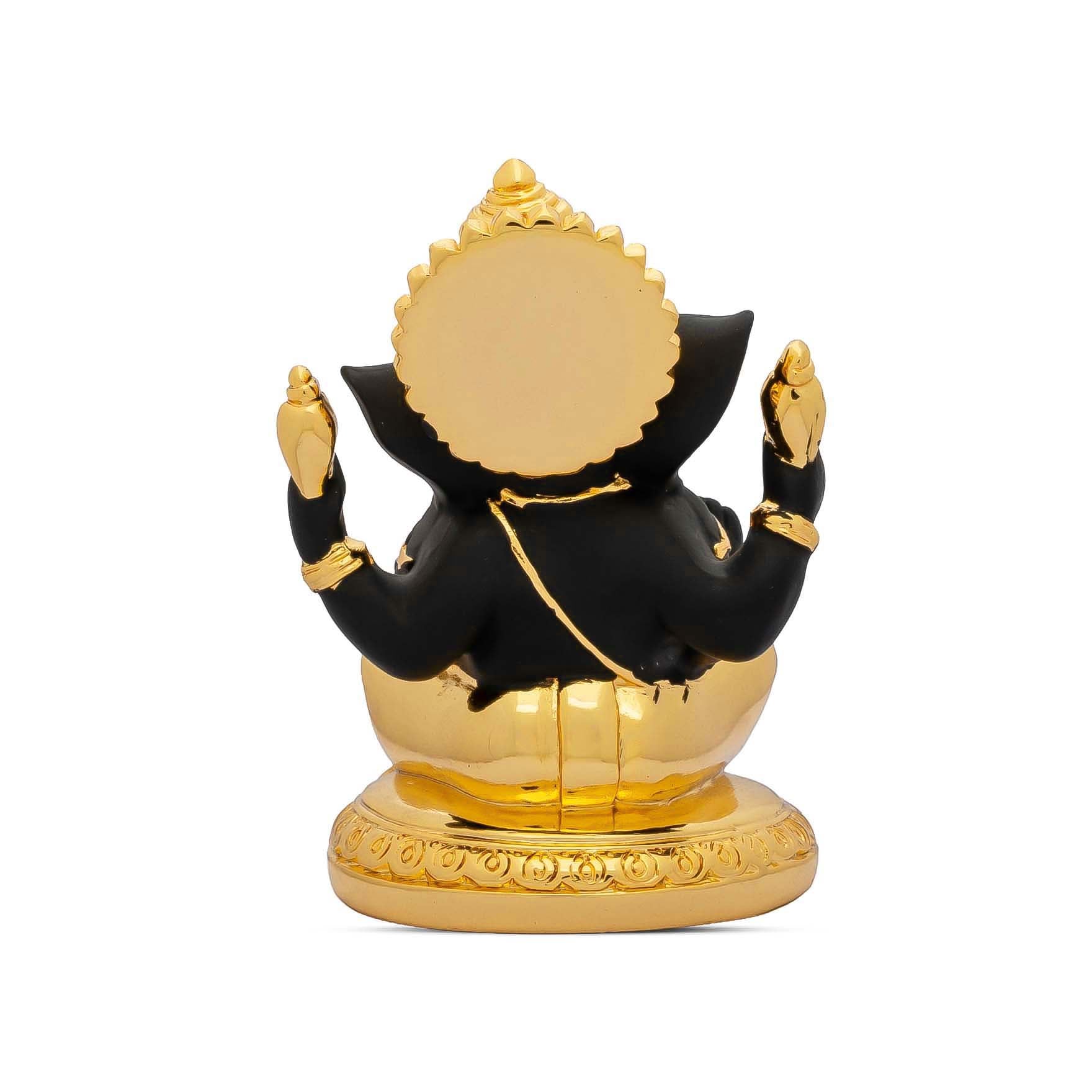 Lord Ganesha Idol – Black and Gold Finish PIDRBG26-003