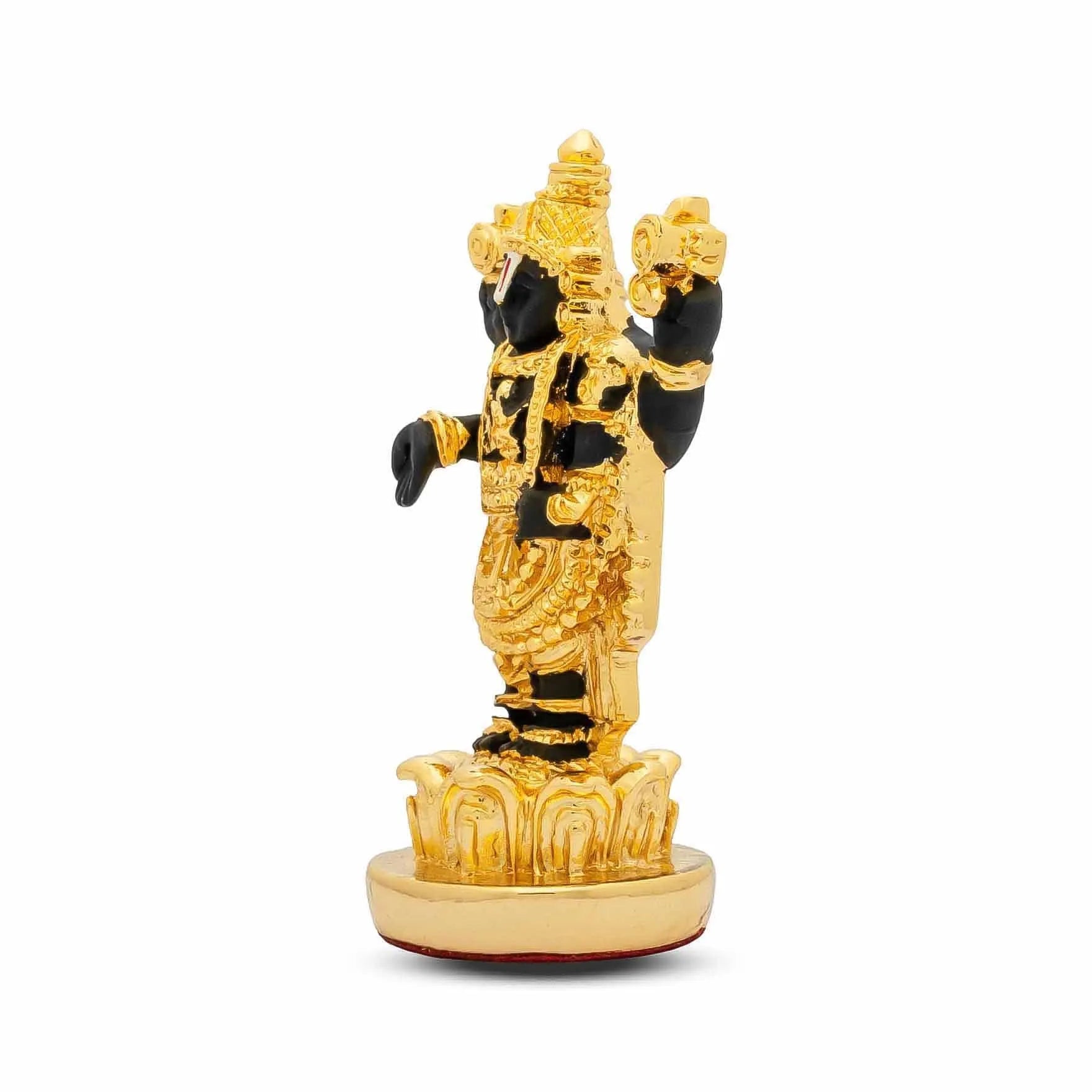 Venkateswara Idol – Traditional Black & Gold Finish PIDRBT14-002