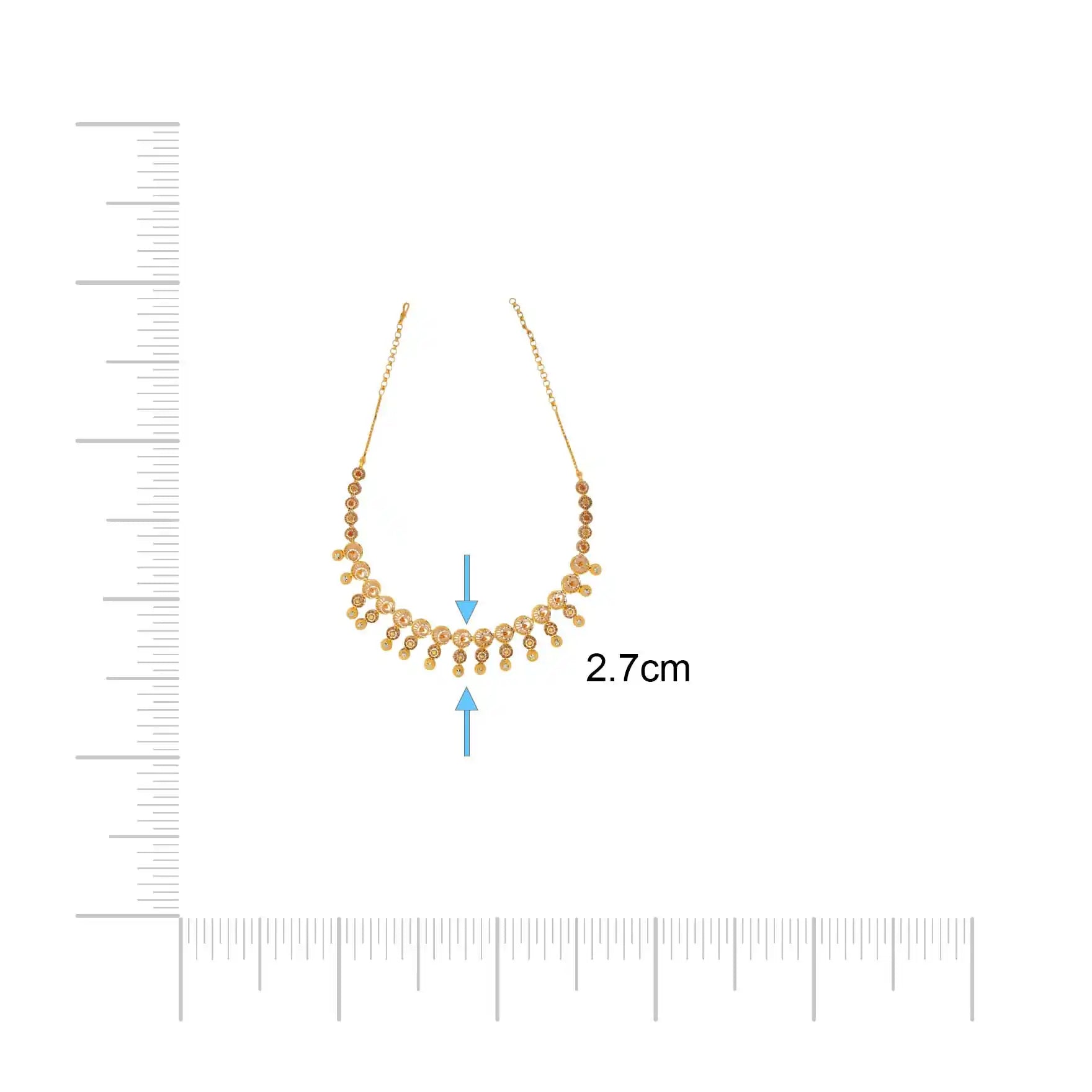 Rhodium Necklace PRGNS34-006